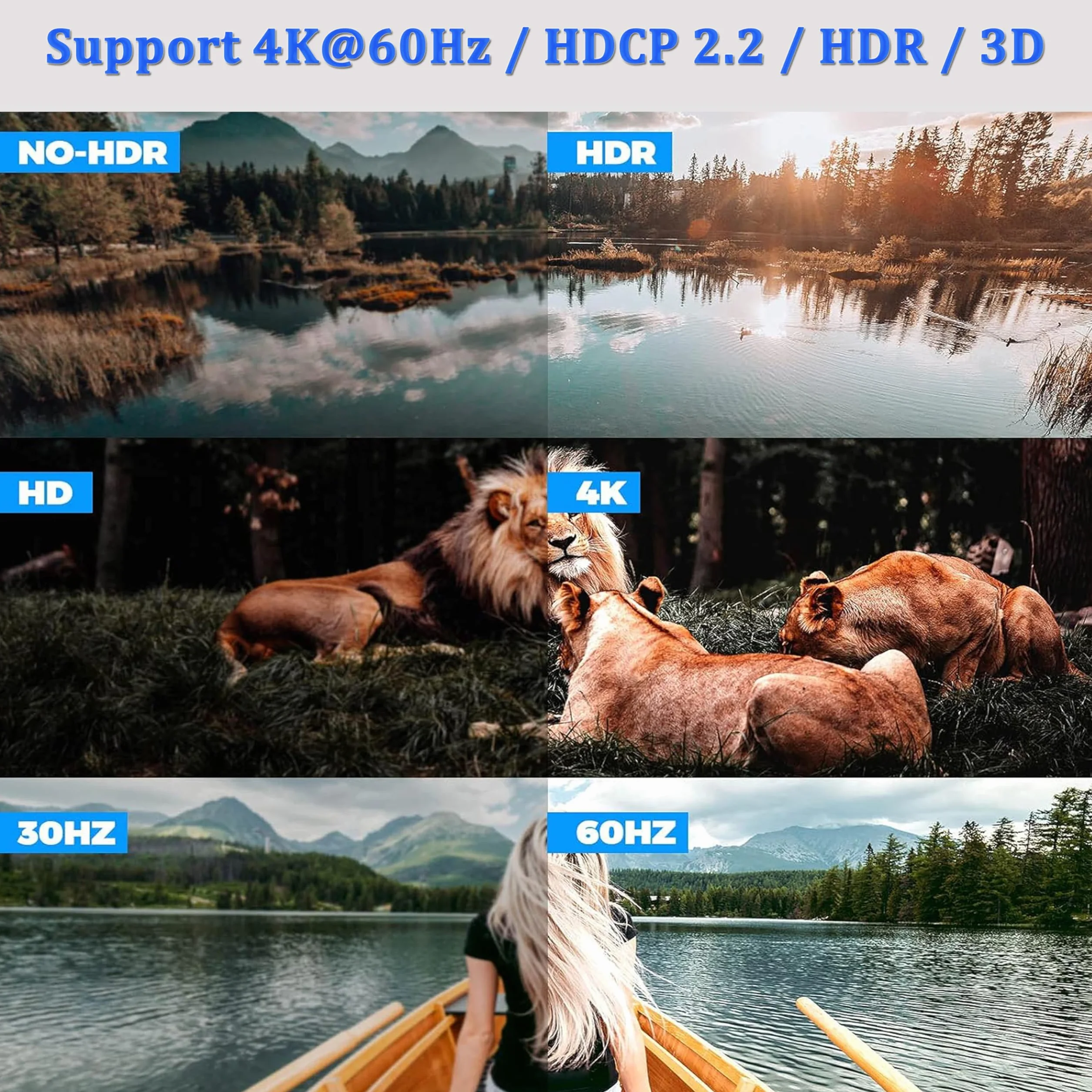 HDMI 2.0 Estrattore Audio, HDMI + Toslink Ottico SPDIF +3.5mm Stereo+RCA L/R Uscita Audio Convertitore con Controllo Volume Supporto 4k@60hz HDCP 2.2 HDR 3D YUV 4:4:4, per PS5/4 Blu-ray