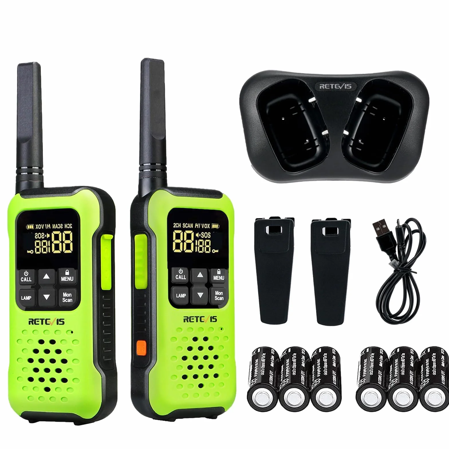 Retevis RT649P IP67 Walkie Talkie Impermeabile Galleggianti Ricaricabili PMR446 16CH Allarme SOS Lungo Raggio 2 Pz