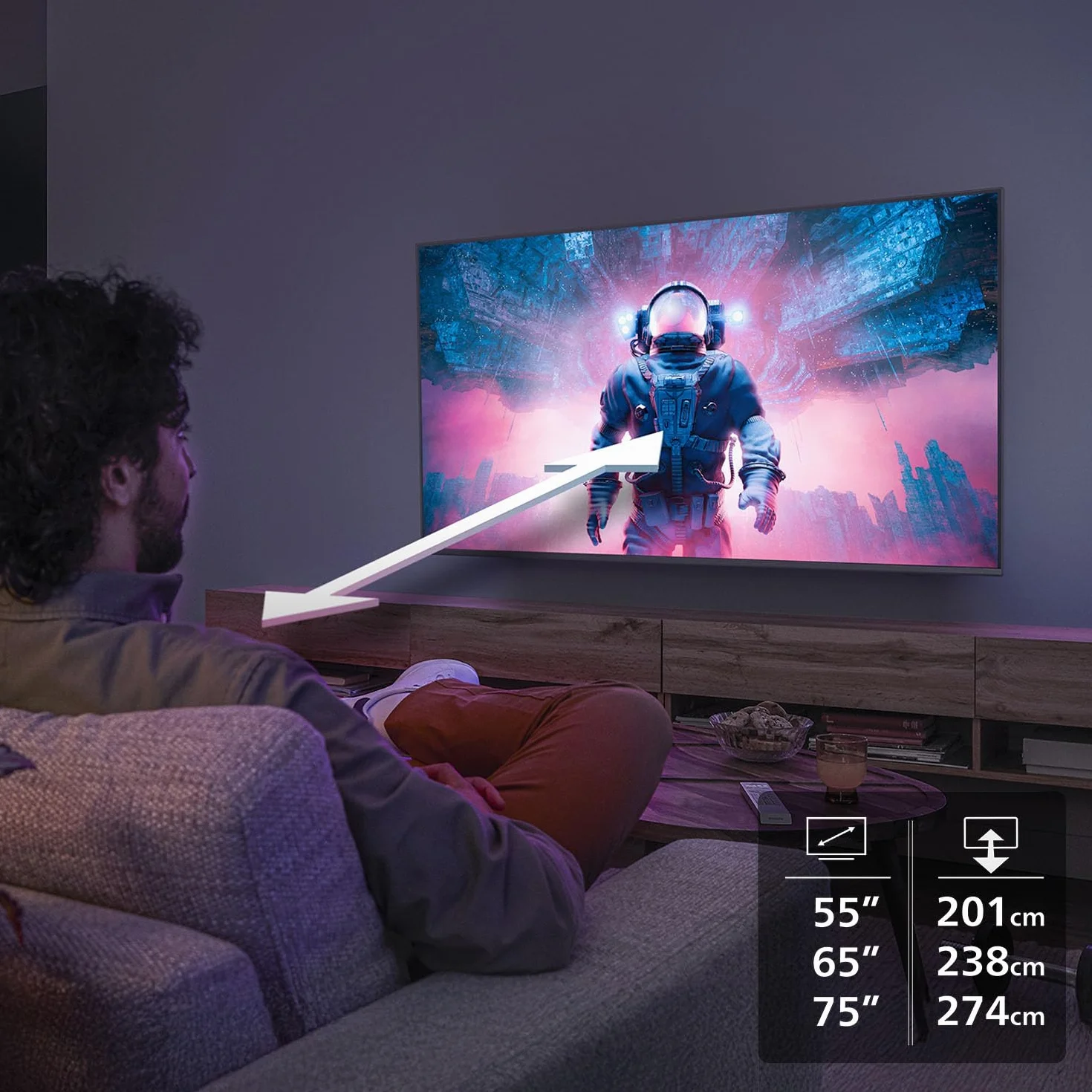Philips 75MLED820 Mini LED 4K Smart TV 75'' P5 Perfect Picture Ultra HD Titan OS Dolby Vision Atmos
