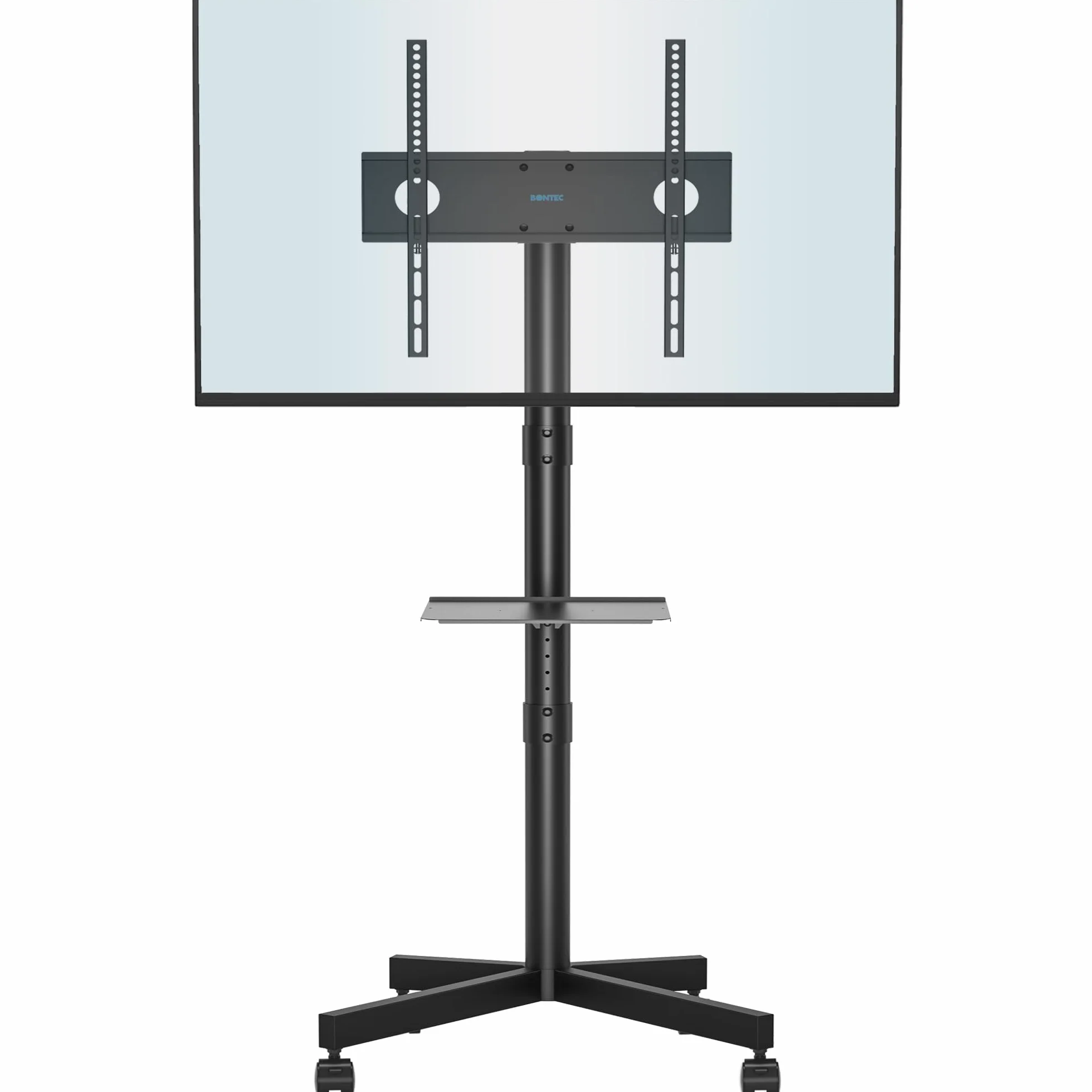 BONTEC Supporto TV da Pavimento 23-60 Pollici con Ruote, Carrello Staffa Porta Mobile fino a 25 kg, VESA 400x400 mm