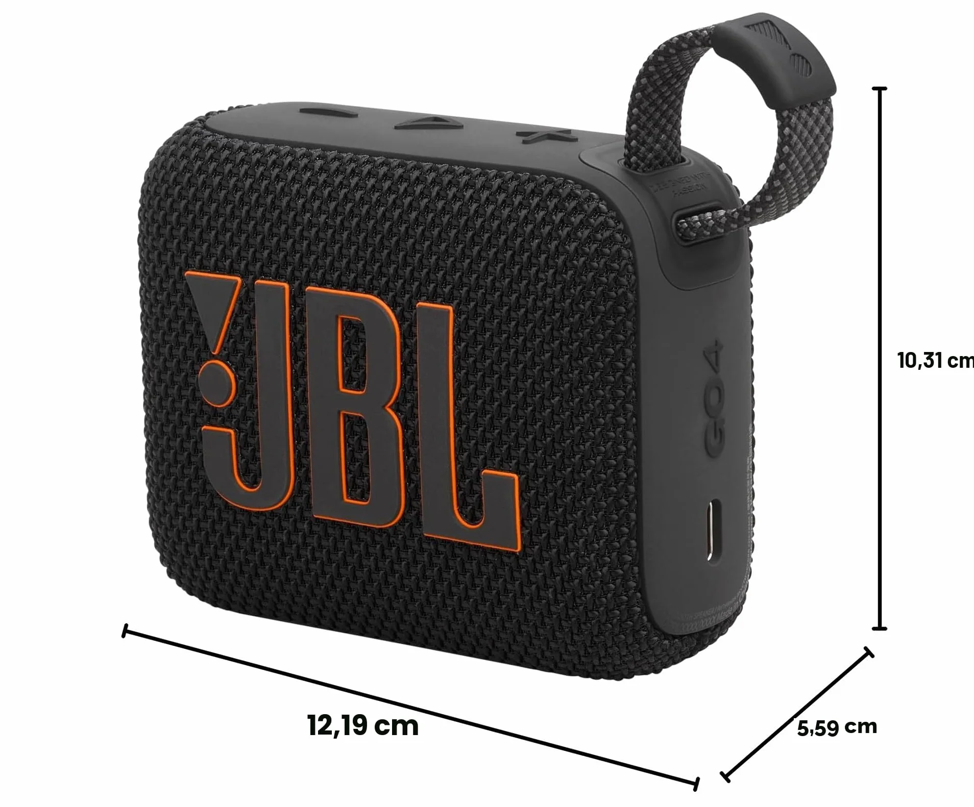 JBL GO 4 Speaker Bluetooth Portatile, Altoparlante Wireless con Design Compatto, Waterproof e Resistenza alla Polvere IP67, fino a 7 h di Autonomia, USB, Compatibile con App JBL Portable, Nero