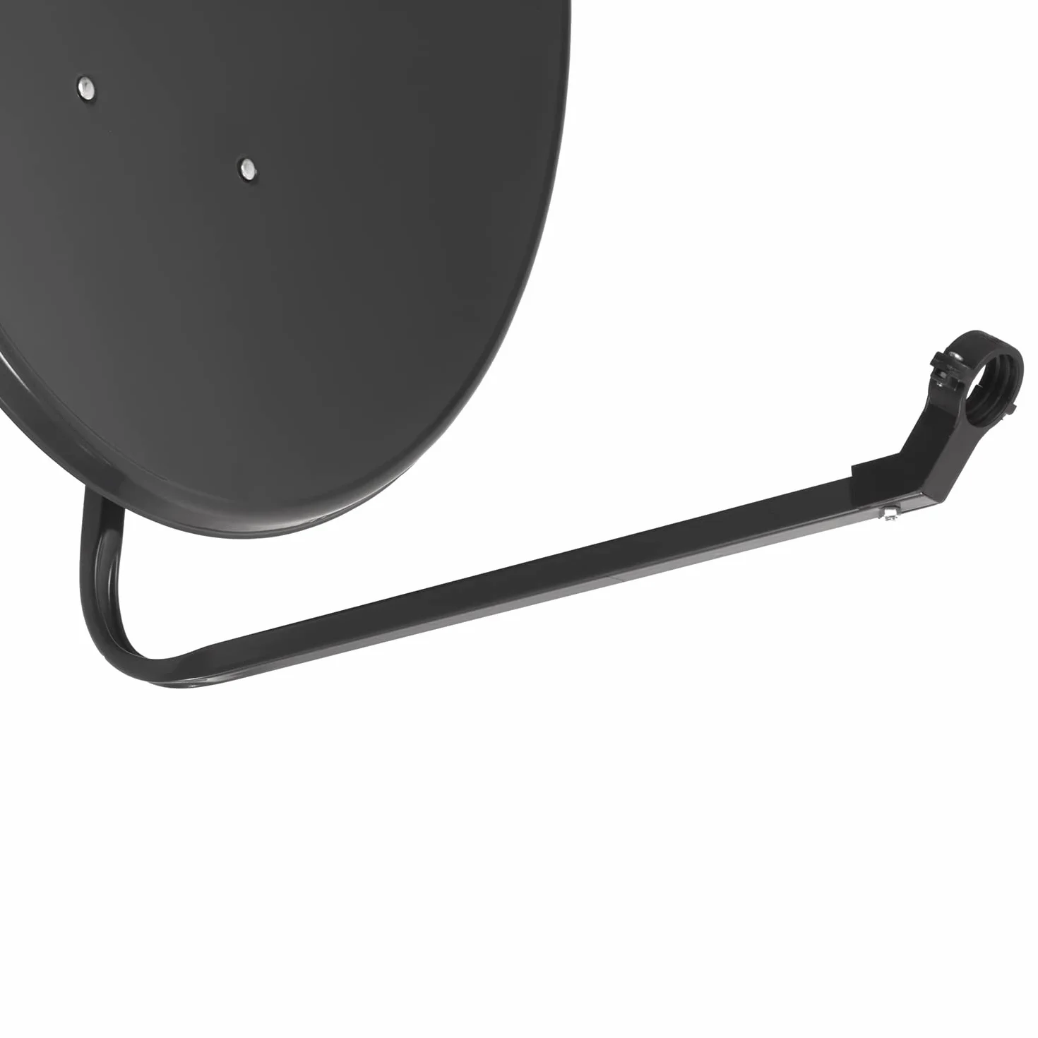 Maclean MCTV-929 Antenna satellitare con staffa LNB e supporto da palo Parabola satellitare LNB braccio di supporto acciaio fosfatato (90 cm di diametro)