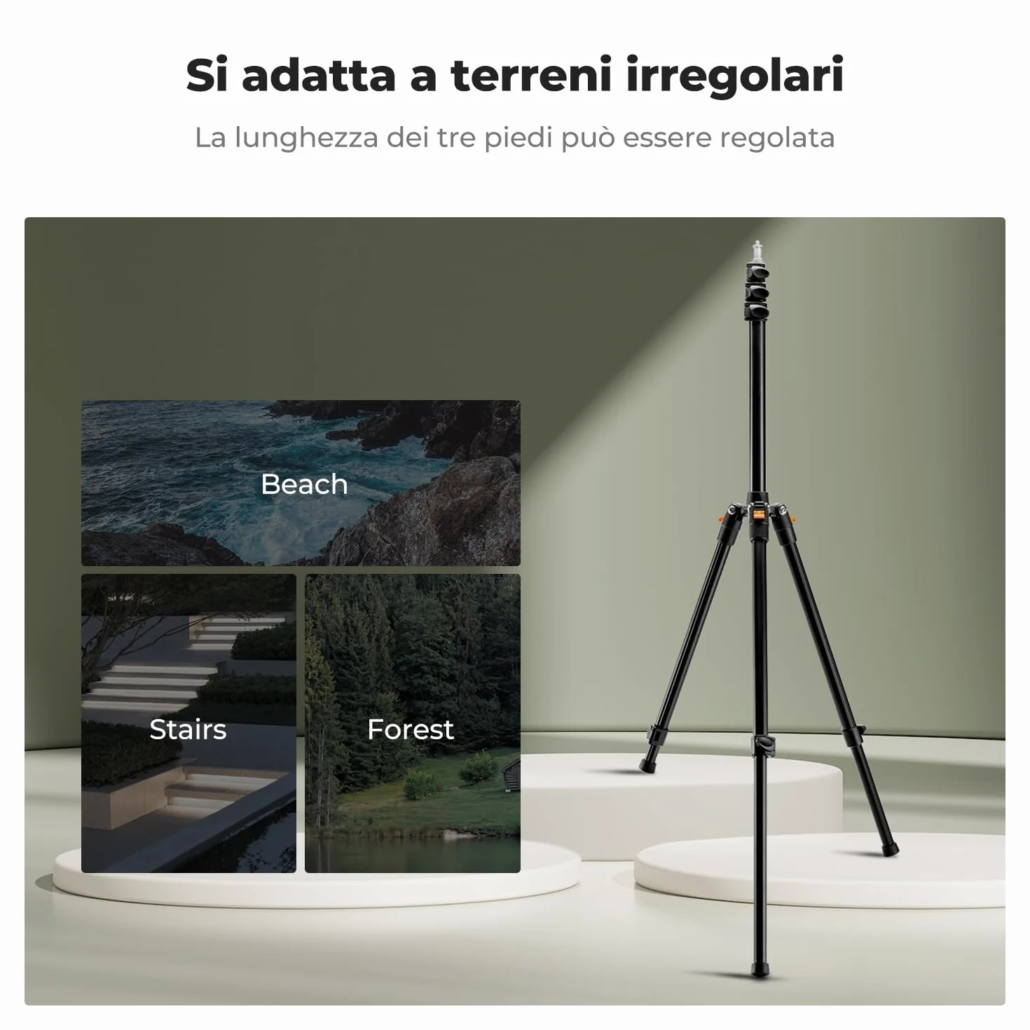 K&F CONCEPT 2m Fotografia Luce Treppiede, Reversibile Lampada In Alu Treppiede Regolabile, Treppied Cellulare Con 1/4 "Vite E Treppied Borsa per Fotocamera Stroboscopica,5kg Carico