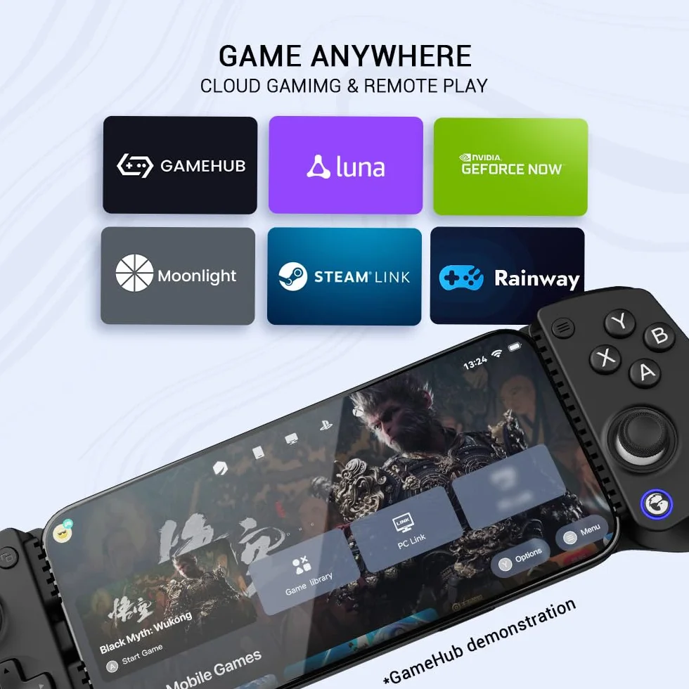GameSir X5 Lite Mobile Gaming Controller per Android e iPhone Serie 15/16 (USB-C), Joystick ad effetto Hall, impugnatura ergonomica e leggera - Gioca a Genshin Impact e Zenless Zone Zero，Plug and play