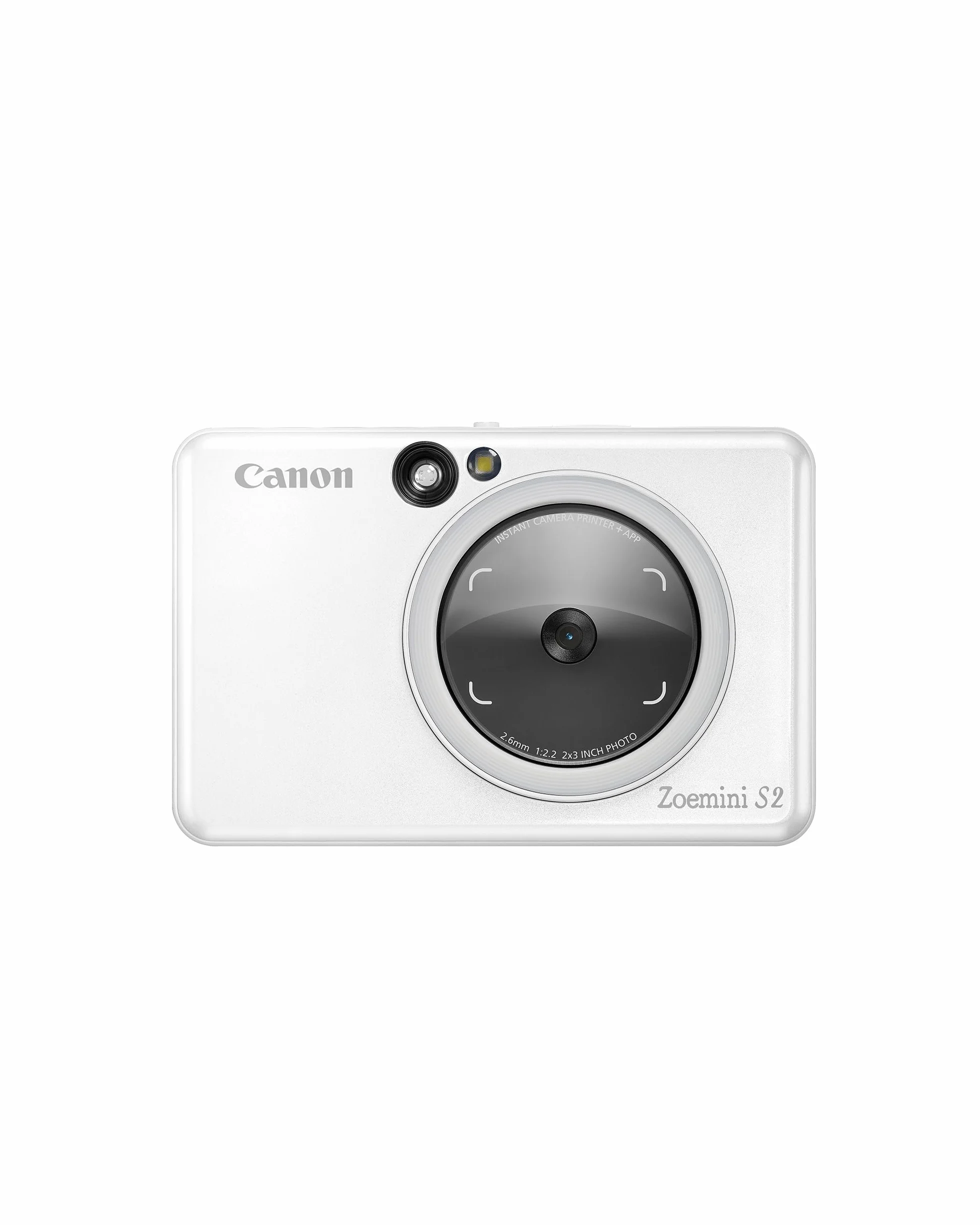 Canon Zoemini S2 Macchina Fotografica Istantanea 8MP – Fotocamera Istantanea Compatta con Specchio, Luce Circolare, Carta Fotografica con Retro Adesivo, Portatile, Bianco Perla
