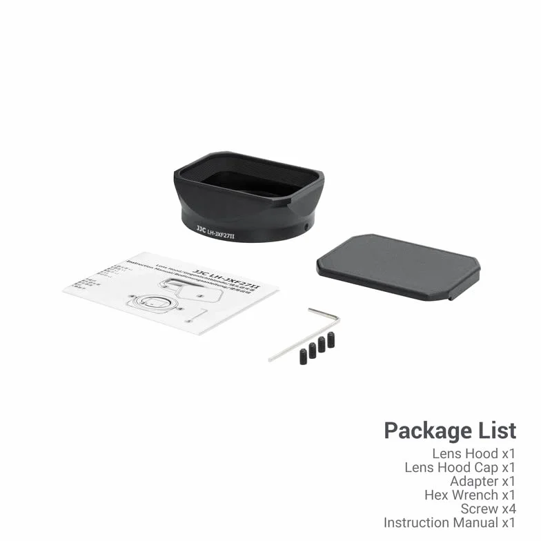 JJC LH-XF27 Paraluce in Metallo con Cappuccio per FUJIFILM XF 23mm XF 27mm F2.8 R WR, Sostituisce il Paraluce Originale Fujifilm LH-XF27, Riduce il Bagliore Dell'obiettivo - Protegge L'obiettivo