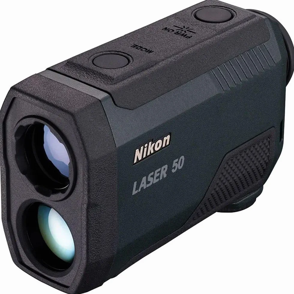 Nikon Laser 50 Telemetro Rapido e Accurato, Schermo OLED, Robusto e Compatto, Nero