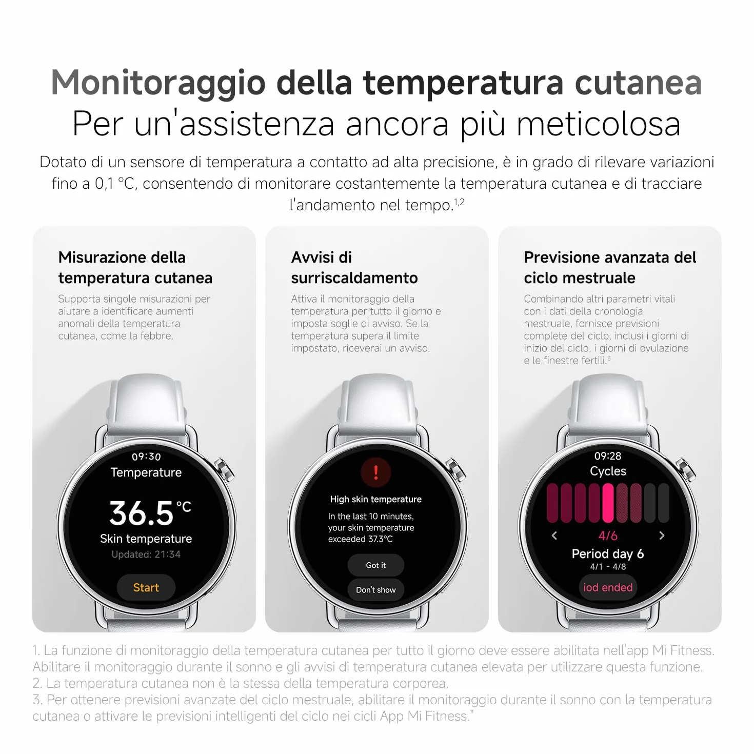 XIAOMI Watch S4 41mm: smartwatch compatto ultra-leggero da 32g, previsione ciclo, controllo della salute con un tap, 150+ modalità sportive, funzioni sicurezza, HyperOS 3, cinturino in pelle bianco