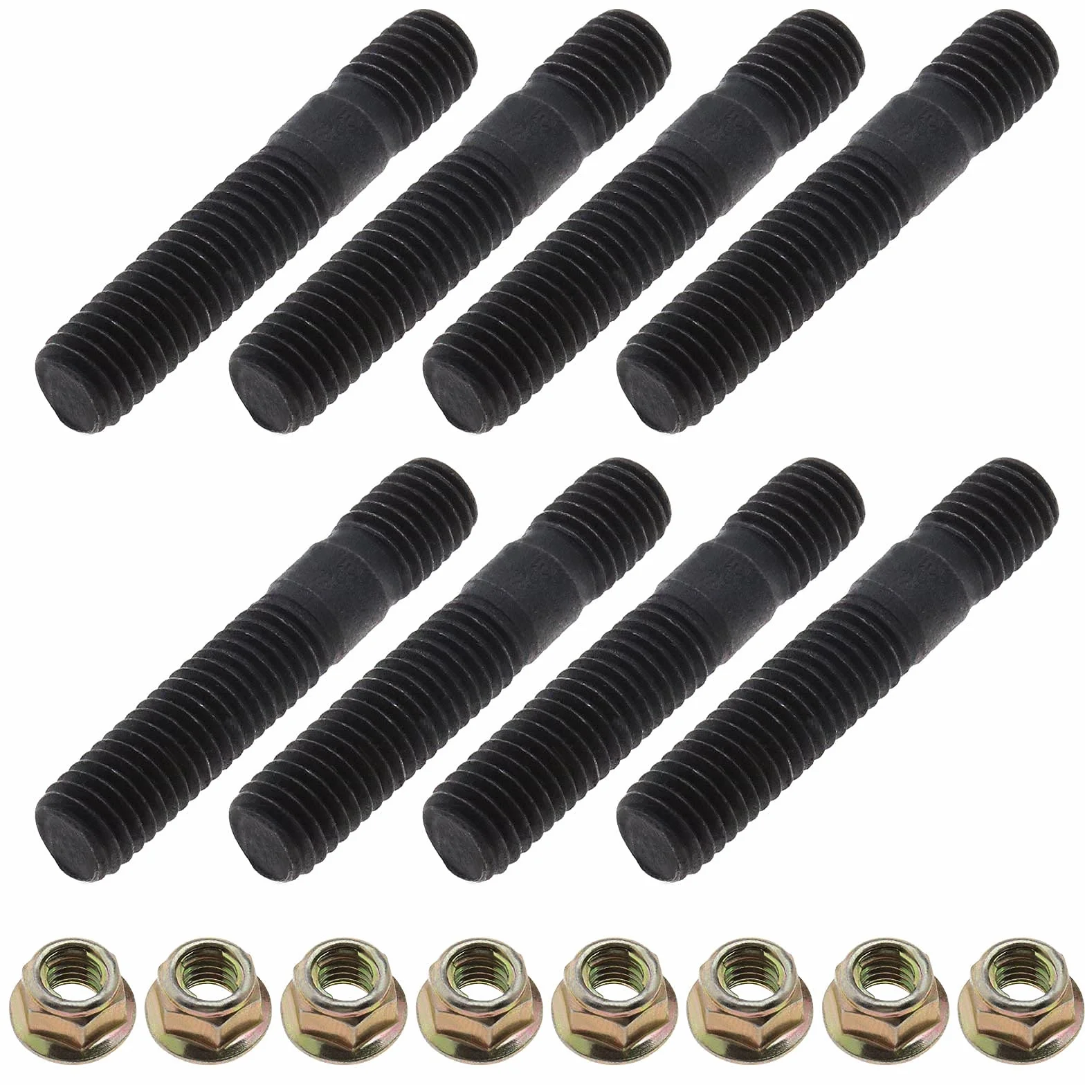 8 Da Set Kit Bulloni Prigionieri Collettore Di Scarico M8x45mm Compatibile Con La Sostituzione Perfetta Nissan