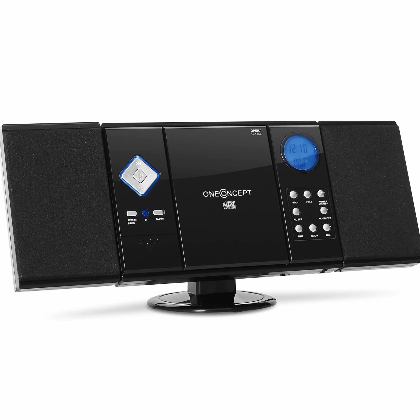 oneConcept Radio Portatile Lettore CD HiFi FM Stereo AUX 2 Altoparlanti Display LCD MP3 Ingresso SD 3W