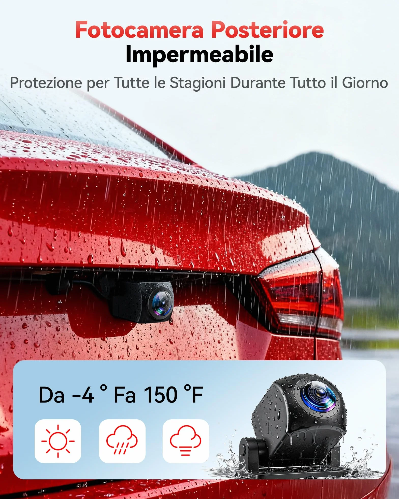 REDTIGER F7N-N Dash Cam Auto 4K Fronte e Retro, WiFi 5.8GHz 20MB/s con APP, Dashcam 2160P/FHD GPS Preciso, WDR, Schermo 3.18", Visione Notturna, Monitor Parcheggio 24H (Senza Scheda)