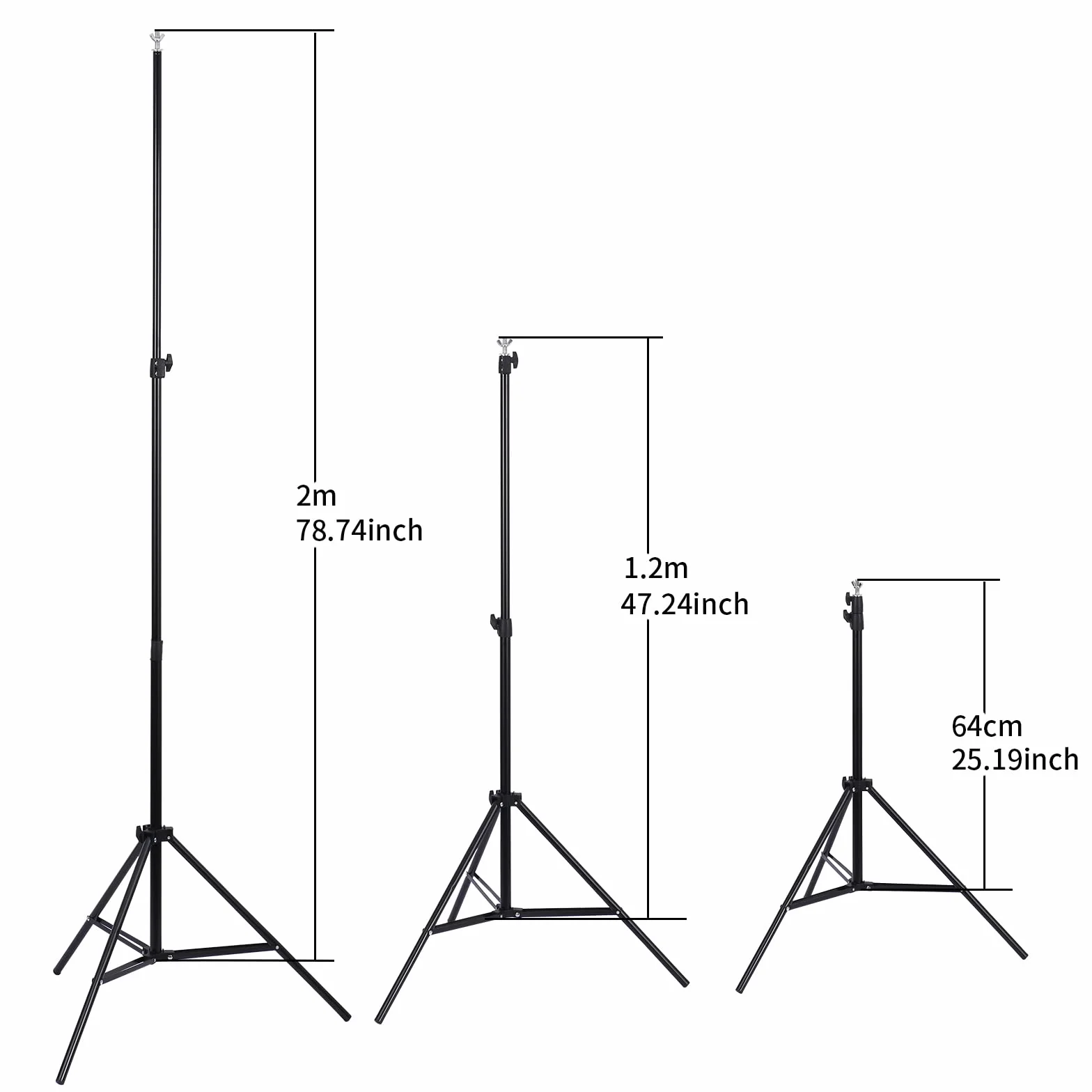 Supporto Fondale Fotografico Regolabile 2x2m, Supporto di Fondale Fotografico, Alto Sfondo Regolabile Staffa, kit di supporto per sfondo con 4 Morsetti di Sfondo, Borsa per Fotografia.
