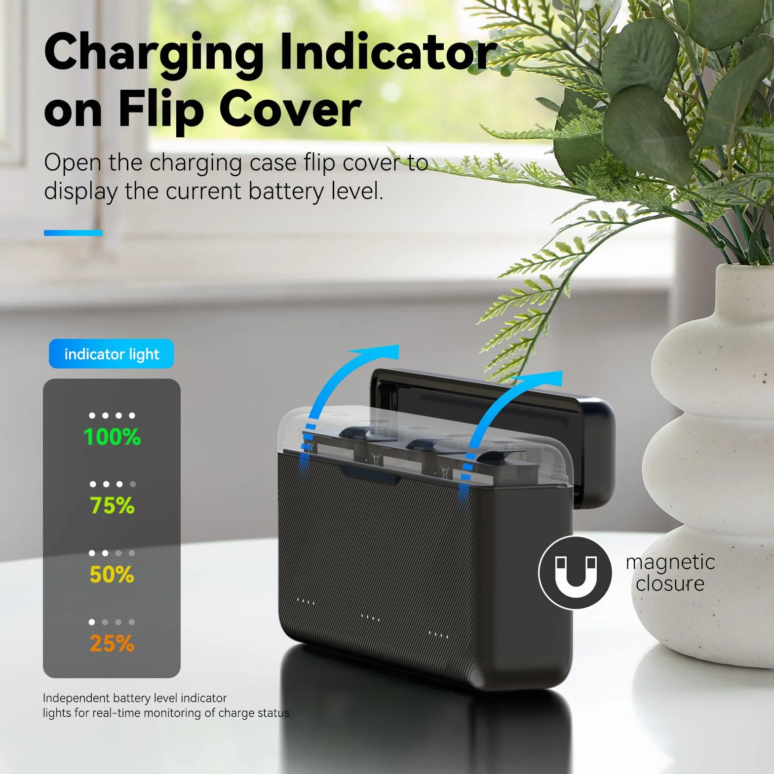 TELESIN Triplo Caricabatterie per DJI Osmo Action 5 Pro 4 3, Custodia di Ricarica Rapida USB con Cavo Type-C per la Batteria Originale di Osmo Action 5 4 3, Accessori Caricabatterie per Action Camera