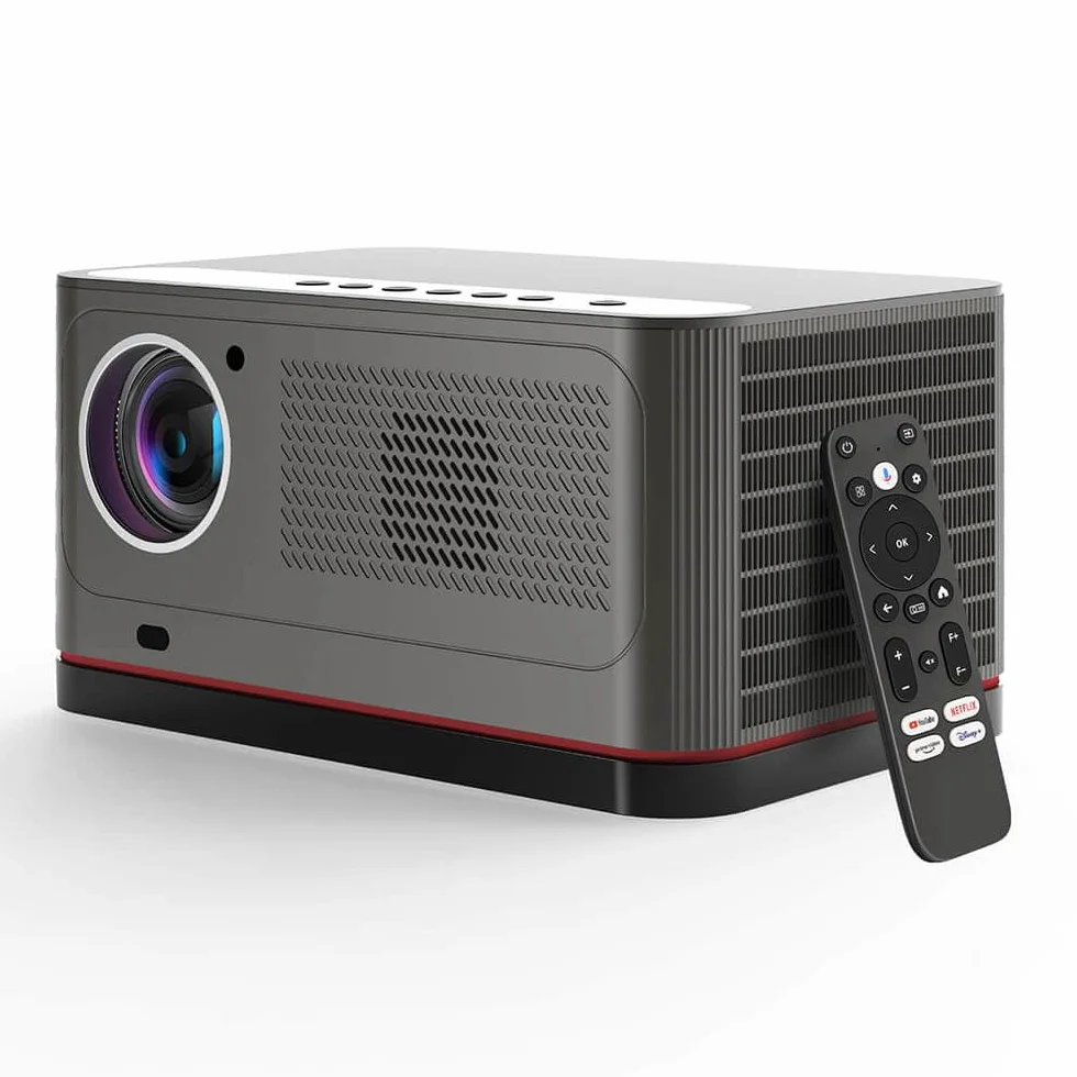 ETOE 1500 ANSI Proiettore 4K Support/Licenza Netflix, Android TV 14.0, WiFi 6, 1080P Nativo, Dolby Digital Plus, Autofocus/Keystone, Controllo Vocale, Ottica Sigillata, Projector per Home Cinema/PS5