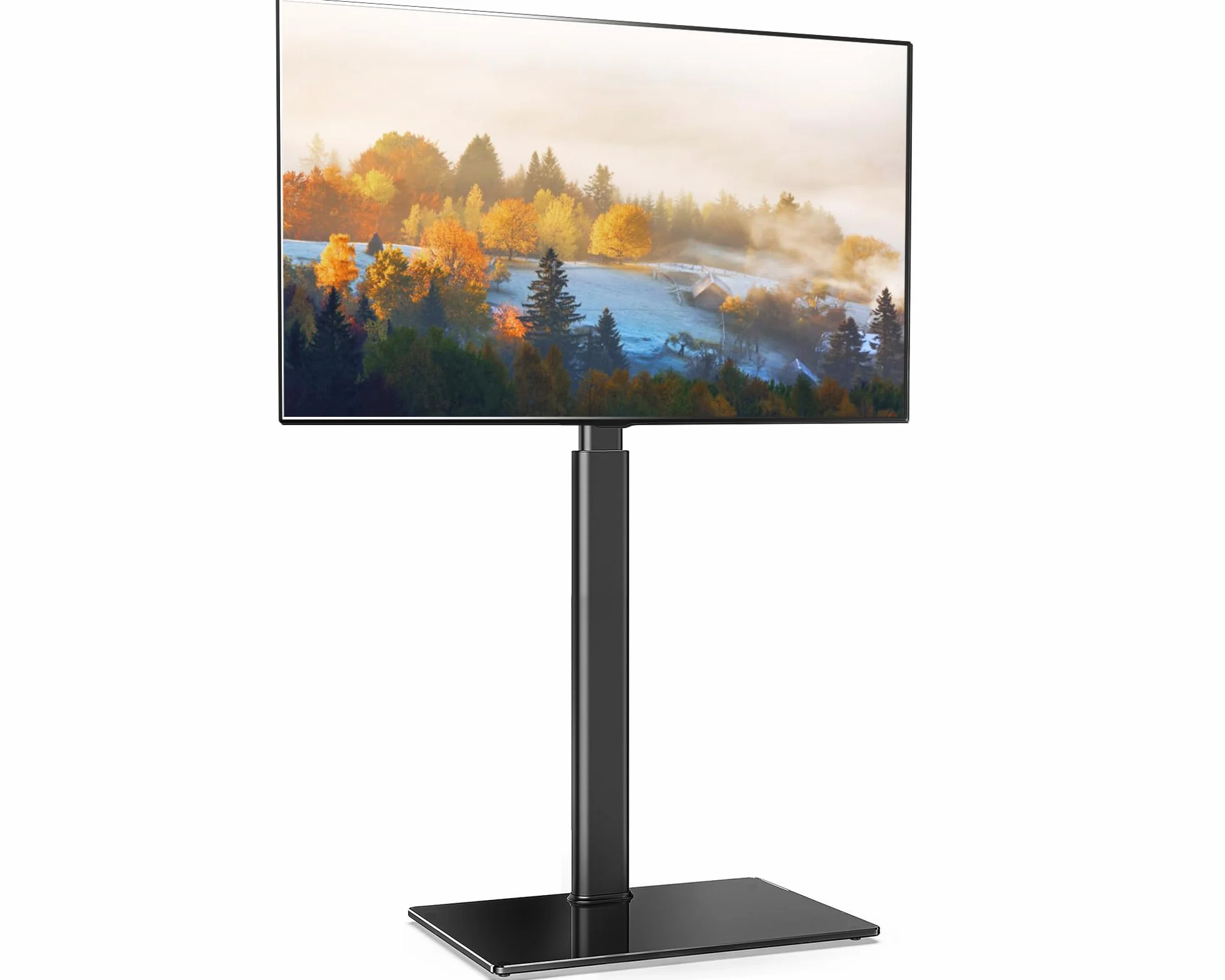 FITUEYES Supporto TV da Pavimento per Schermi da 32-60 Pollici, Porta TV da Terra Regolabile in Altezza, Portata Max 30 kg, VESA Max. 600 x 400 mm, Nero