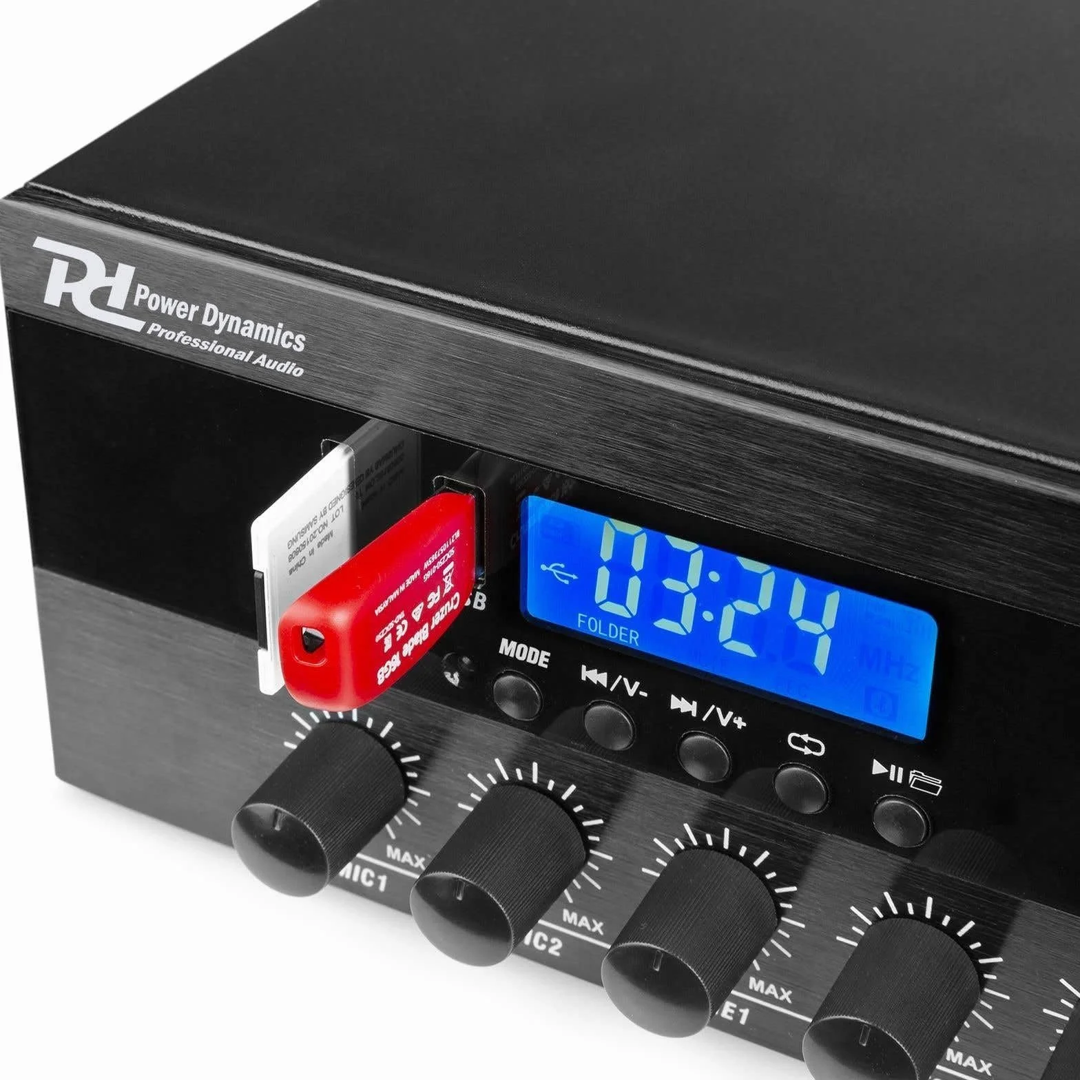 100v versterker met 6 zones - Power Dynamics PDW360MP3 - 100 volt versterker met Bluetooth - 360W