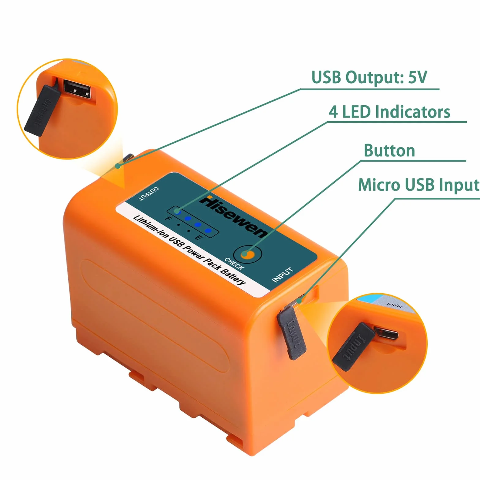 Confezione da 2 batterie NP-F750 con porta di ricarica USB per Sony NPF F960 F970 F750 F550 F980 F930 F770, NP-F batterie per YONGNUO Godox YN660 LED308