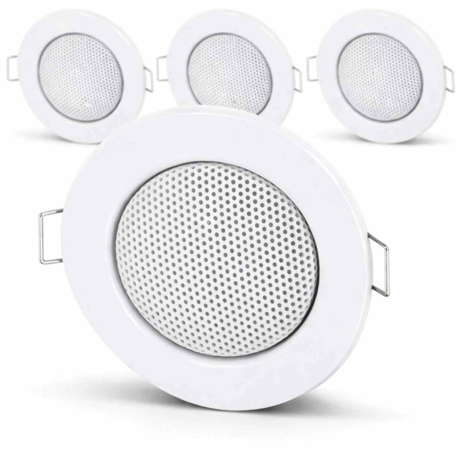 Altoparlanti mini da incasso in metallo bianco 4 pezzi