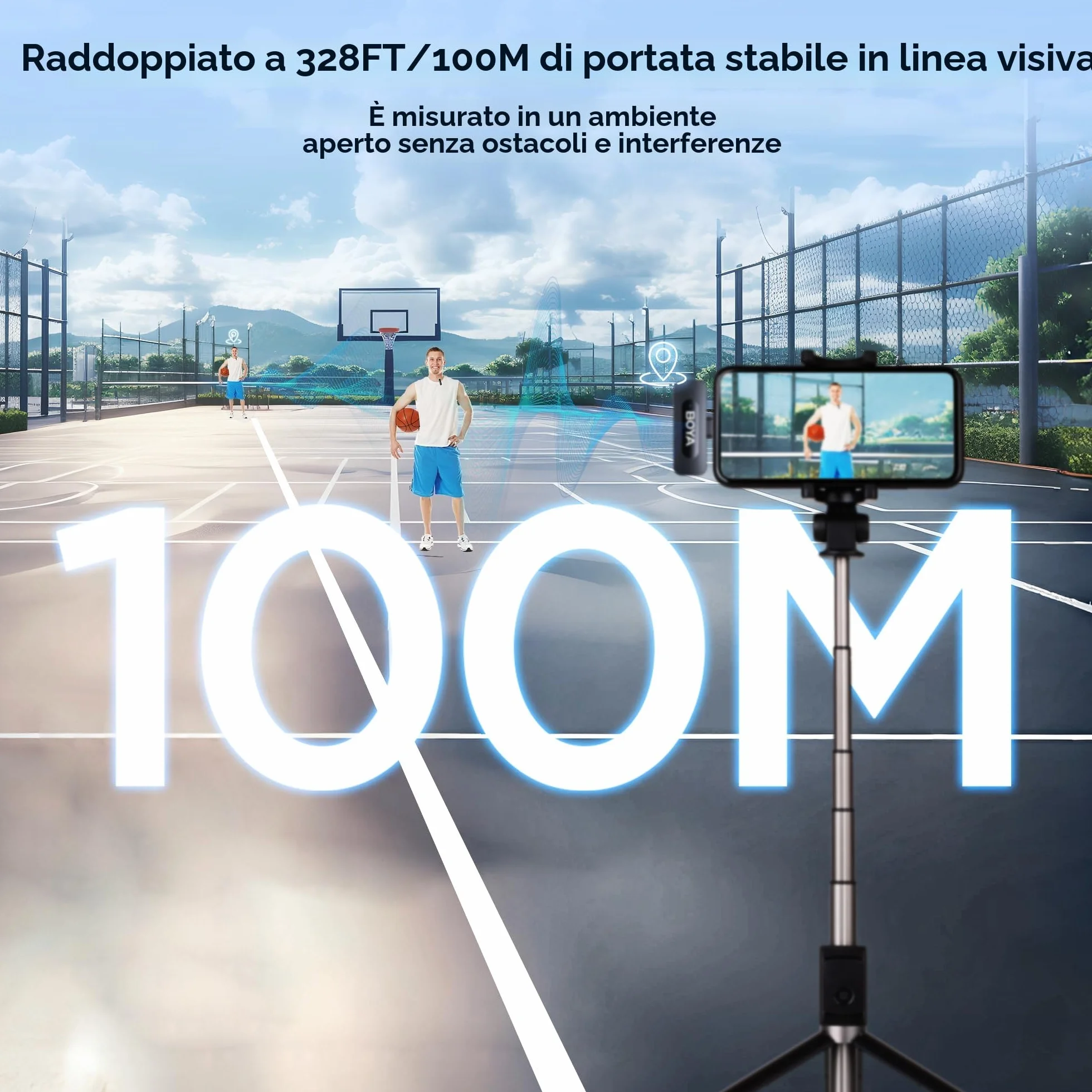 BOYA BY-V10 Microfono Lavalier Wireless USB-C, Mini Microfono Lpel per Smartphone iPhone 15/Android/Microfono Vlog Tipo-C per Youtube Podcast Facebook Vlogging Registrazione Video