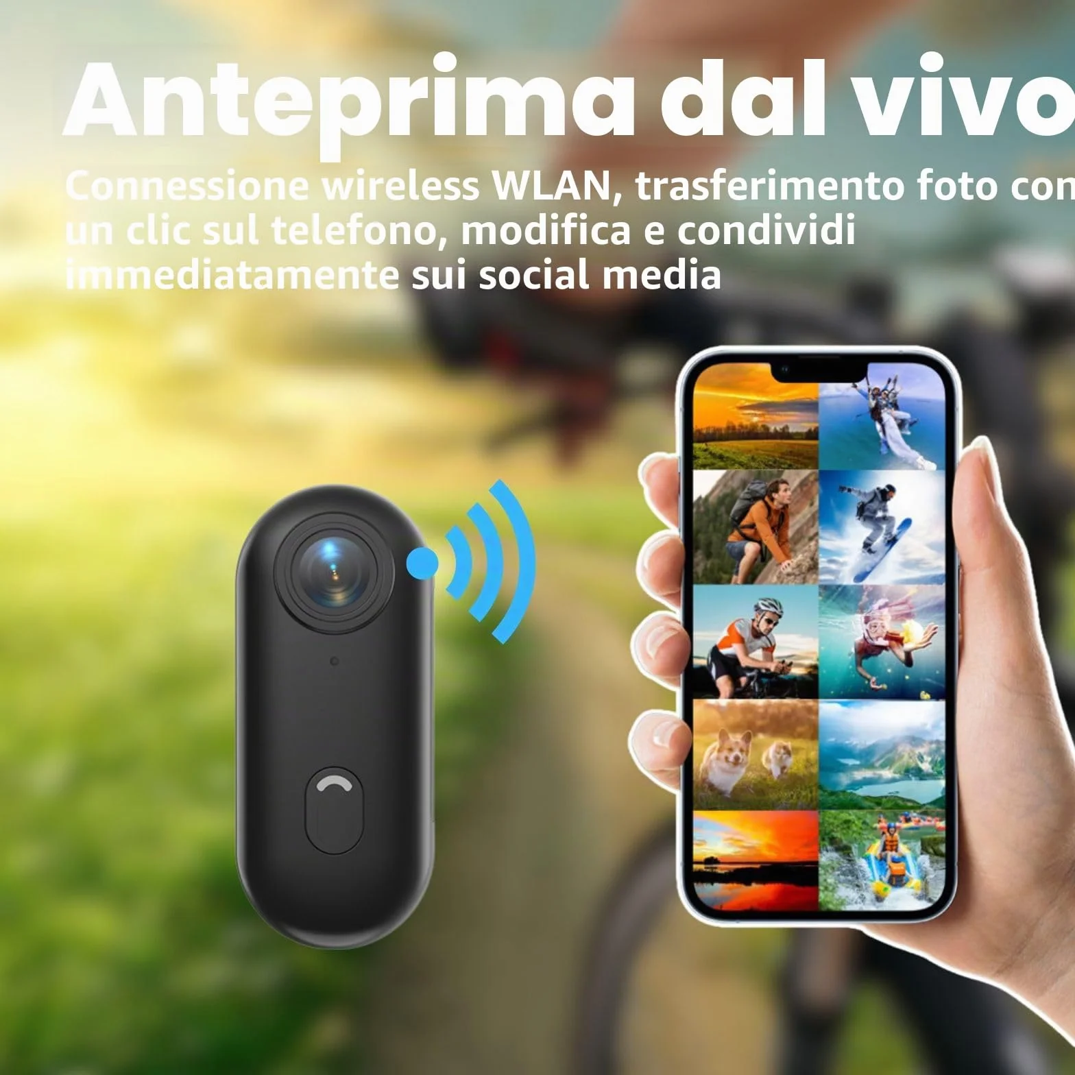 4K - Telecamera corpo 4K con tracciamento audio e video, impermeabile, magnetica e con clip a 360°, batteria da 120 minuti per ciclismo, passeggiate con animali (4K-P-64G)