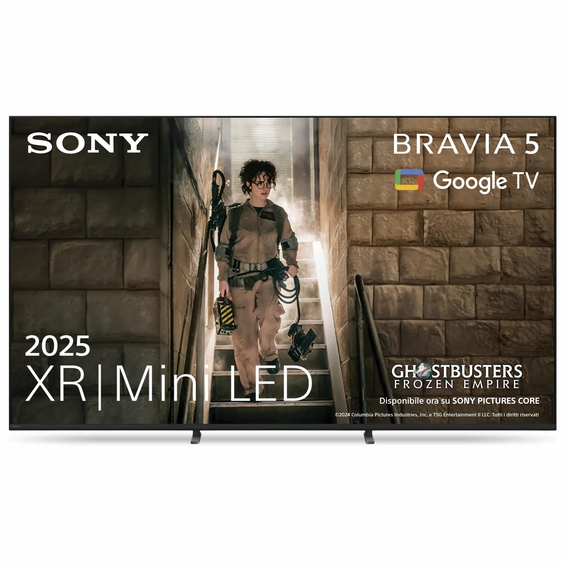 Sony BRAVIA 5 - XR|Mini LED| Processore AI XR | Acoustic Multi-Audio | Dolby Vision/Atmos | IMAX Enhanced | Google TV (2025) |Google Cast| Apple AirPlay 2|Eco Dashboard 2|Menu di gioco 2-98pollici