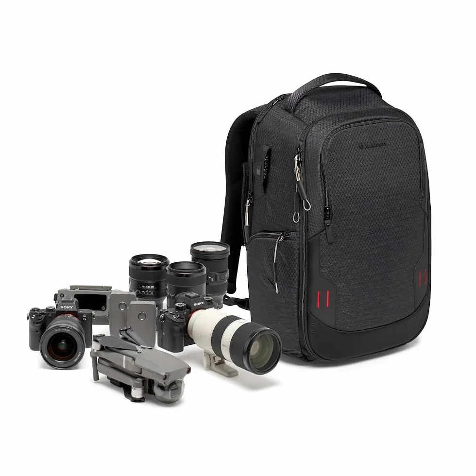 Manfrotto PRO Light Frontloader M, Zaino Fotografico Professionale per Fotocamere, Accesso Laterale e Frontale, Attacco per Treppiede, Zaino Imbottito con Divisori Intercambiabili, Nero
