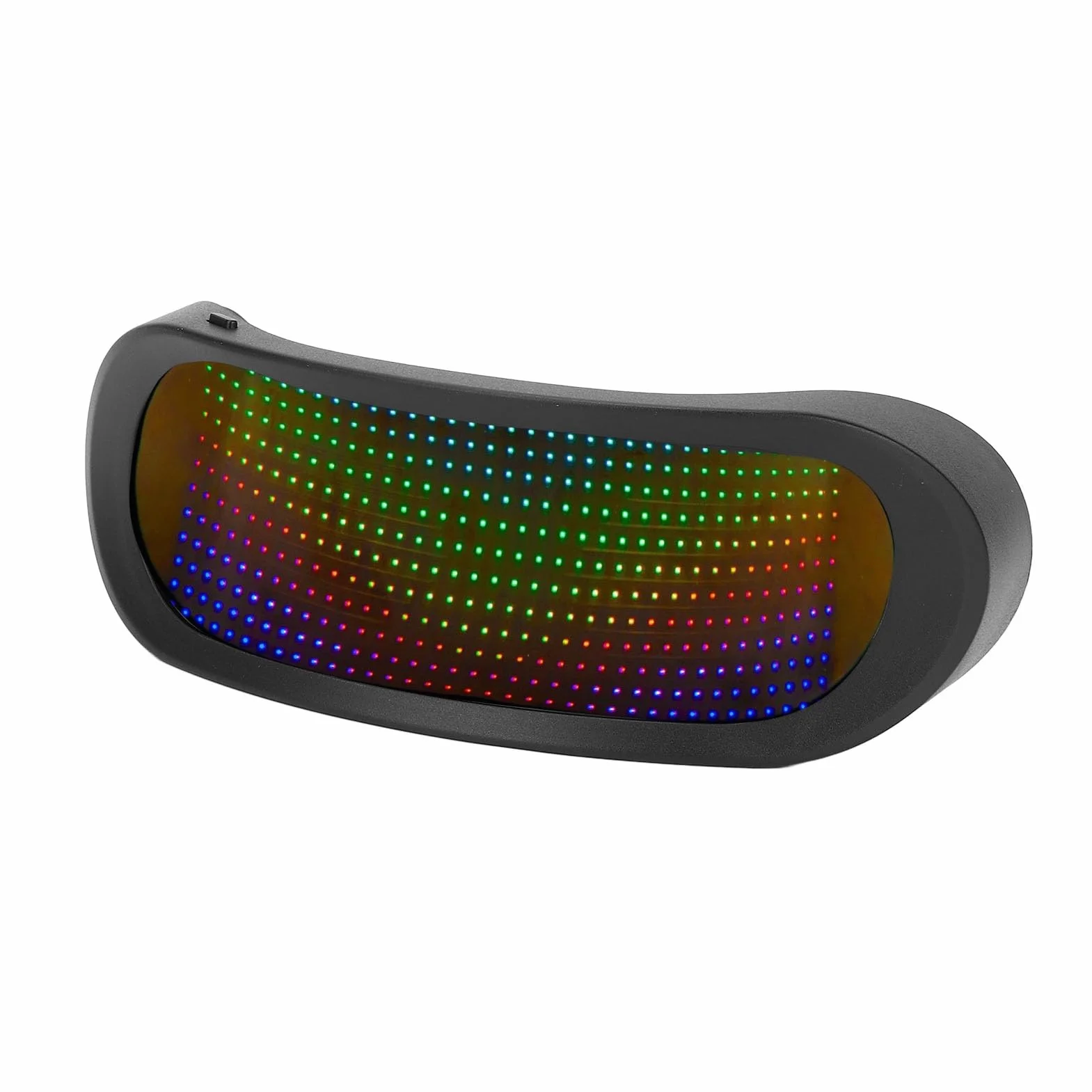 Focket Occhiali Illuminati a Led, 4 modalità, Occhiali Visiera Programmabili Senza Telai con Controllo dell'app per Halloween Cosplay Party Bar Birthday Aduls