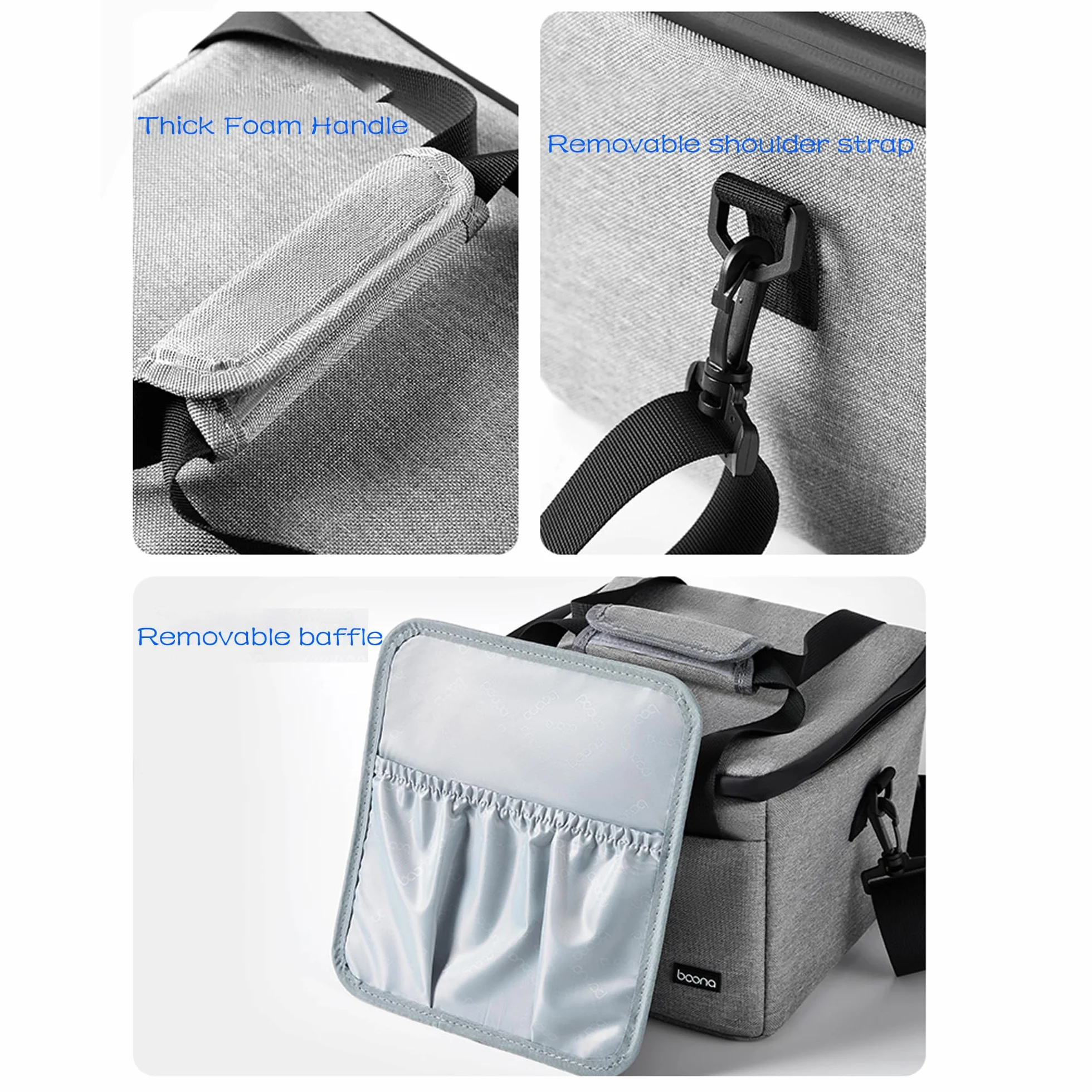 Custodia da trasporto per proiettore XGIMI Horizon Pro 4K, compatibile con proiettore XGIMI Horizon 1080p FHD, borsa da viaggio con spallacci (nero)