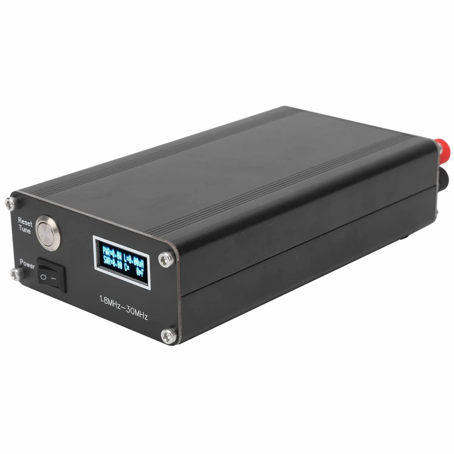 LiebeWH Sintonizzatore Antenna Automatico Tester in Lega di Alluminio Tester Sintonizzatore Antenna Tipo C 1.8-30 Mhz HY100 HAM 10-15 V CC