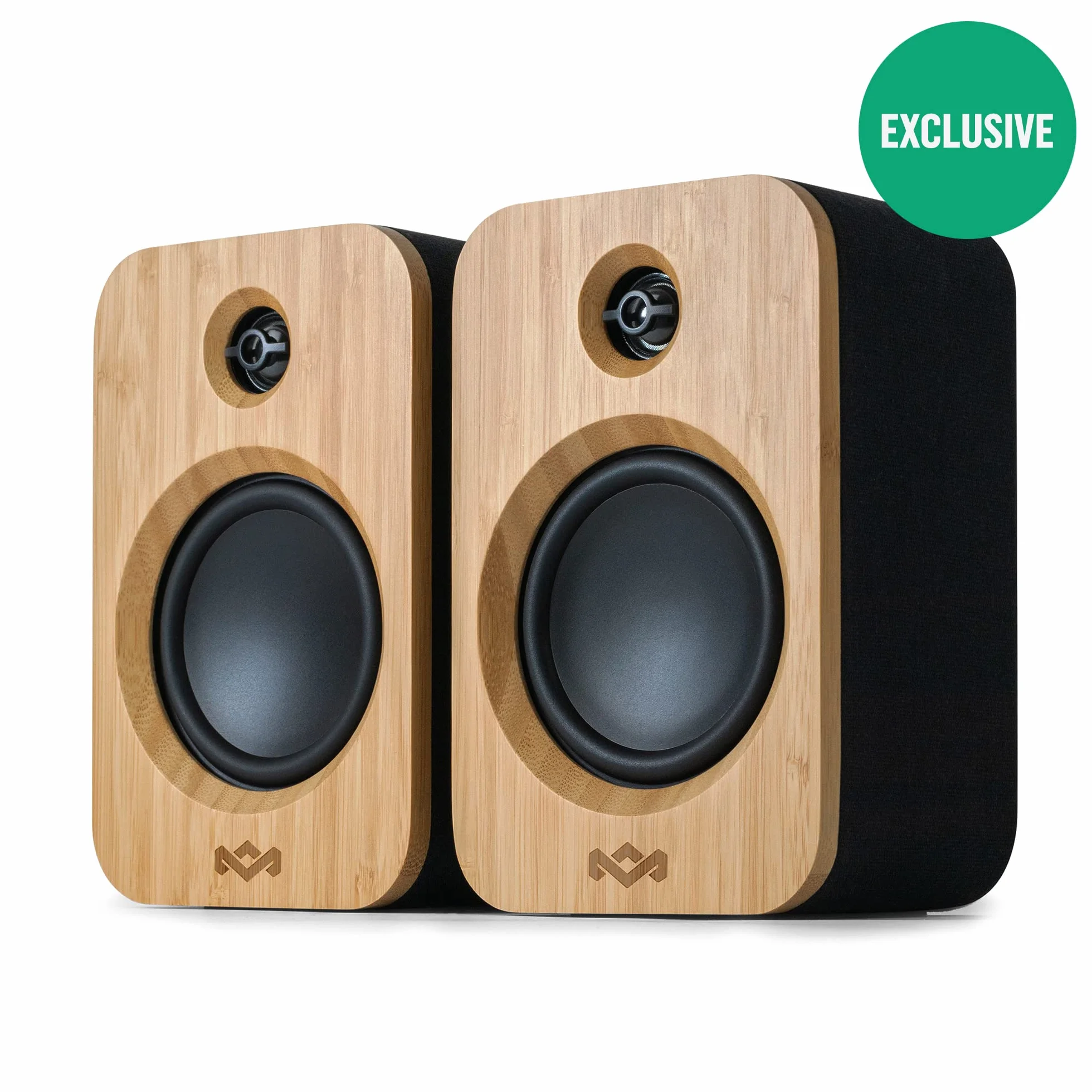 Marley Casse House of Get Together Duo da Libreria - Casse Bluetooth con Ingresso AUX, Compatibili con Giradischi e Vinili - Altoparlanti Libreria Attivi ad Alta Definizione, Design Sostenibile