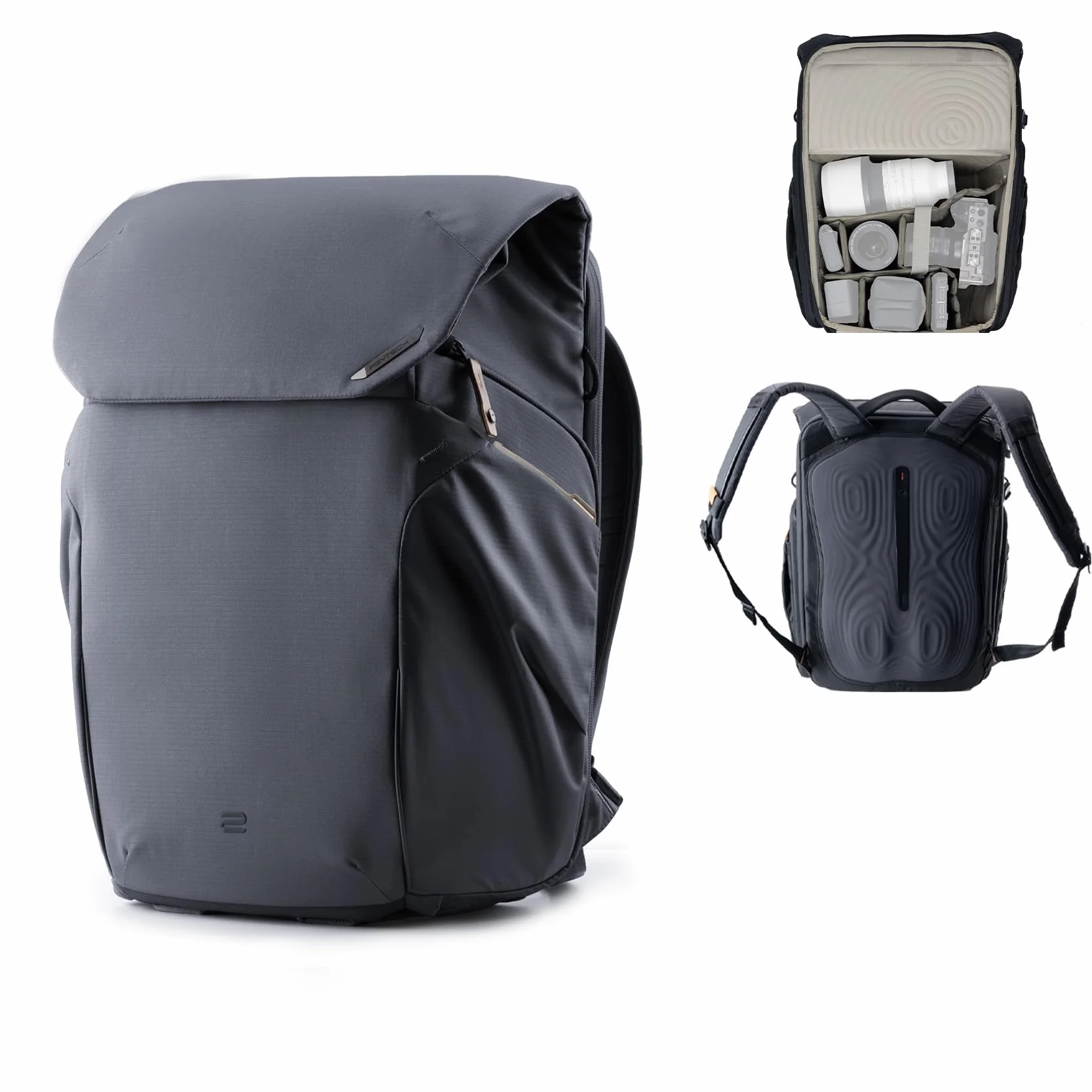 PGYTECH OneGo 2 Zaino Fotografico 25L con Vano Laptop/iPad Zaino Impermeabile per Fotografia Urbana e Viaggi, Compatibile con Sony/Canon/Nikon/DSLR/Fotocamere Mirrorless.Nero opaco
