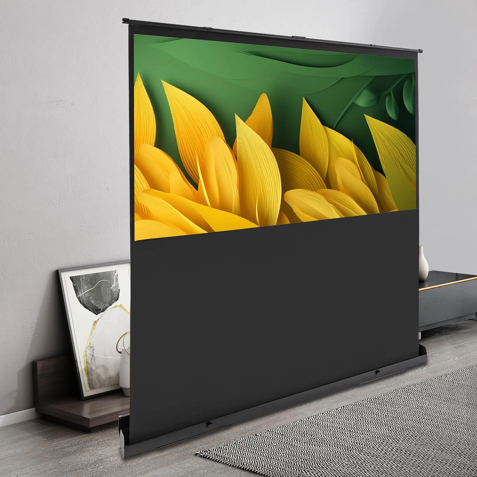 Schermo per proiezione, schermo per proiettore pull-up, schermo per proiezione portatile 4K e 8K Ultra High Definition, proiezione a ultra breve distanza possibile, schermo per proiettore per