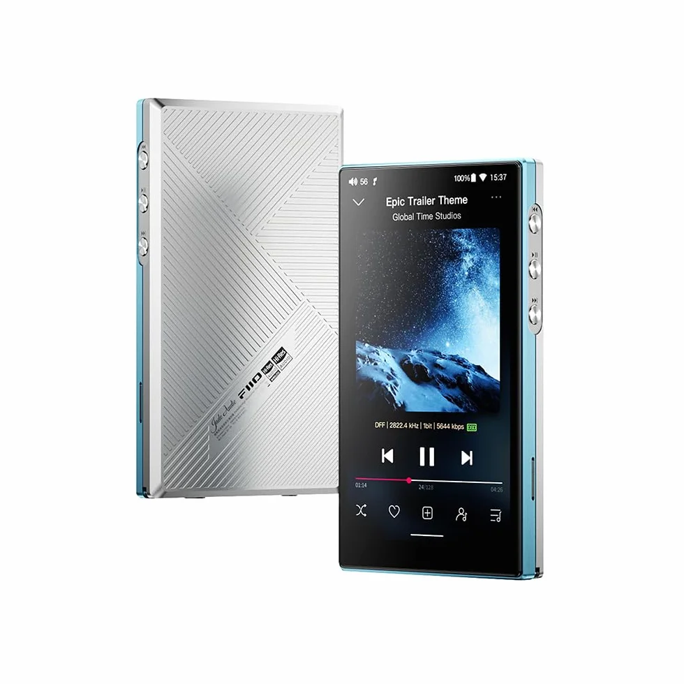 JadeAudio FiiO JM21 Lettore musicale ad alta risoluzione Android 13 MP3 con Snapdragon 680, Bluetooth WiFi USB DAC 12,5 ore di riproduzione (blu cielo)