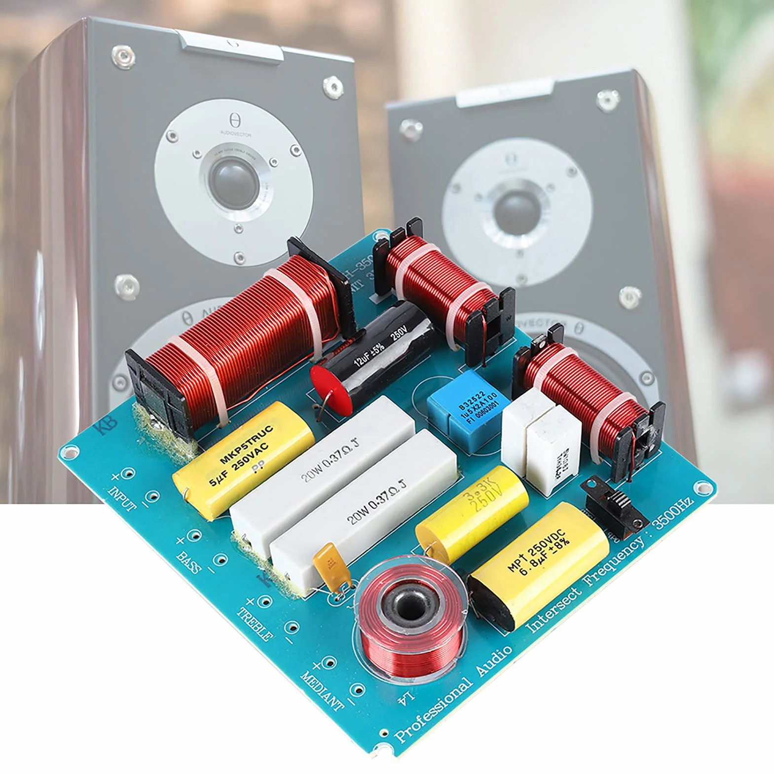 Altoparlante Divisore di frequenza, Filtro Crossover Distributore di Frequenza, Divisore di frequenza audio con filtro crossover per altoparlante a 3 vie 300W per altoparlante da palco KTV fai-da-te