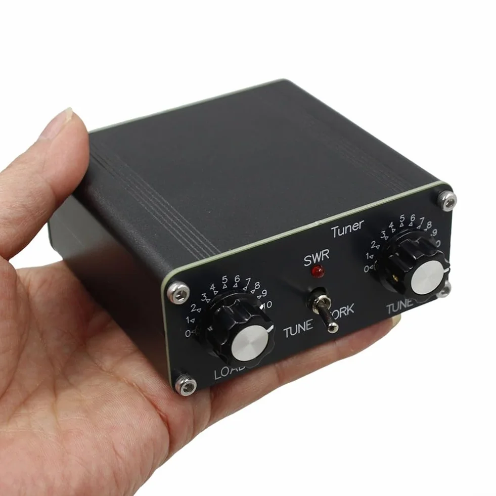 Per Z-Match Sintonizzatore Antenna Manuale Per Radio HAM 3-28MHz, QRP 5W Sintonizzatore Compatto Con Connettore BNC & UHF Cavi 40-10M Ladder Line Compatibilità