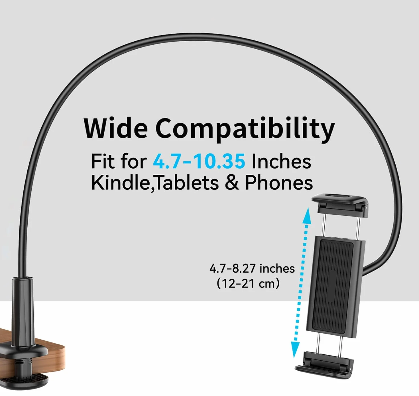 Supporto per Kindle con Telecomando Pagina Turner HKRC004 per Leggere a Letto, Lettore eBook, RF volta pagina per Kindle/iPad/Tablet