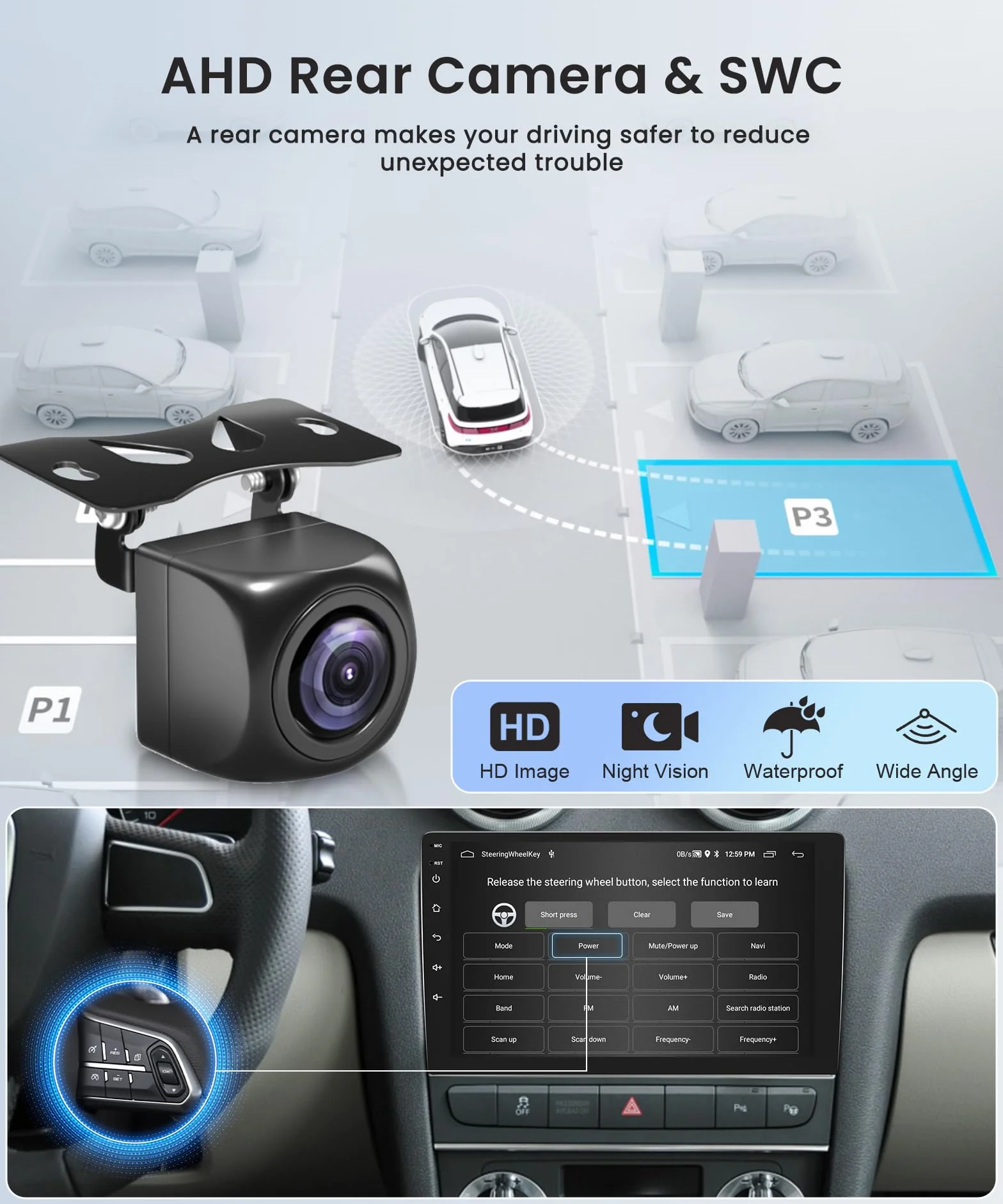 32G Wireless Carplay Android 13 Autoradio 2 Din per Renault Trafic Opel Vivaro B FIAT Talento Nissan NV300 9 Pollici Autoradio con Android Auto Navi GPS WiFi Bluetooth FM/RDS/SWC Telecamera Posteriore