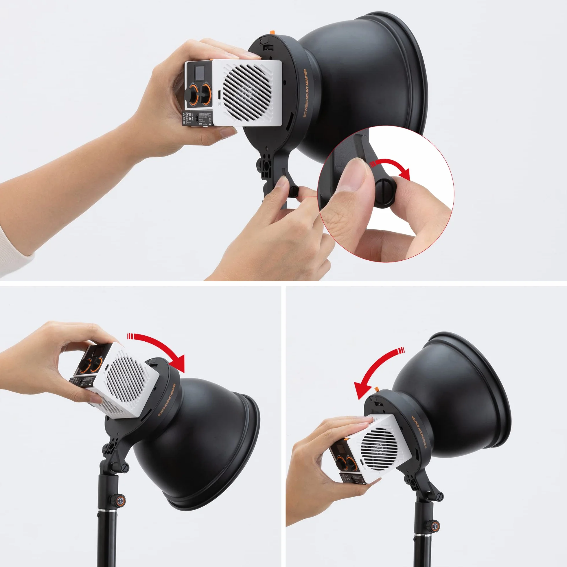 ZHIYUN Adattatore A da ZY Mount a Bowens Mount [Ufficiale] per Molus G60