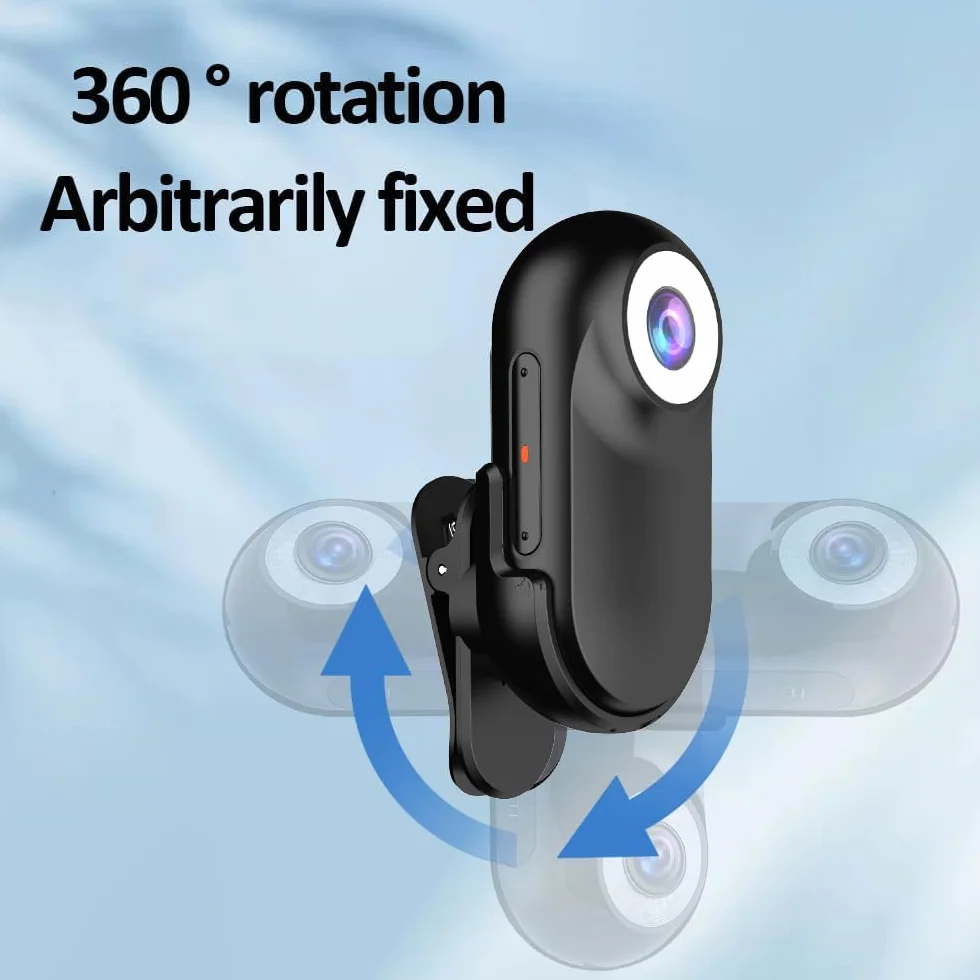 Xilecam Mini Action Cam 1080p Telecamera Animali Telecamere Nascoste da Esterno Body Cam e Accessori（Nero）