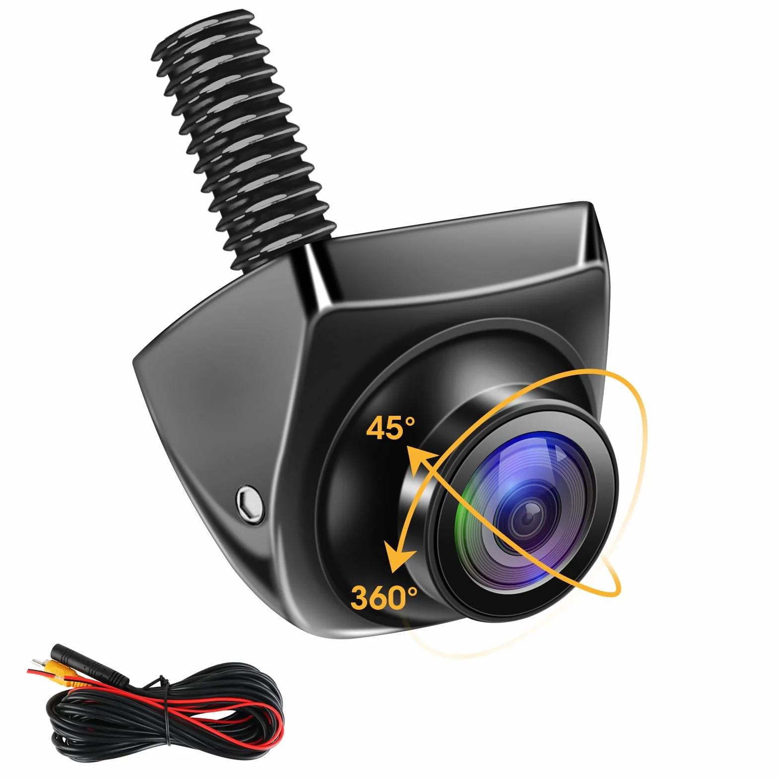 Jansite Retrocamera Auto, Regolabile AHD 1080P Telecamera Retromarcia Auto 170°Angolo Ampio Universale Auto Retrocamera Visione Notturna IP69 Impermeabile 12V-24V…