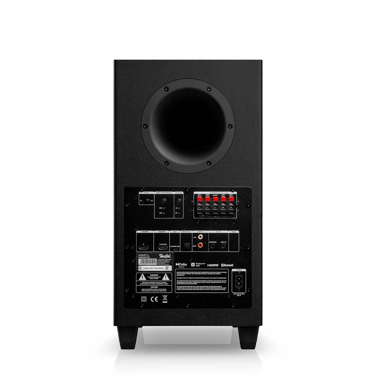 Teufel CONSONO 35 Concept 5.1 Surround Soundsystem - Sistema home cinema completo con ricevitore AV integrato e Bluetooth, Dolby Audio, HDMI ARC CEC per Giochi, Film, Musica - bianco