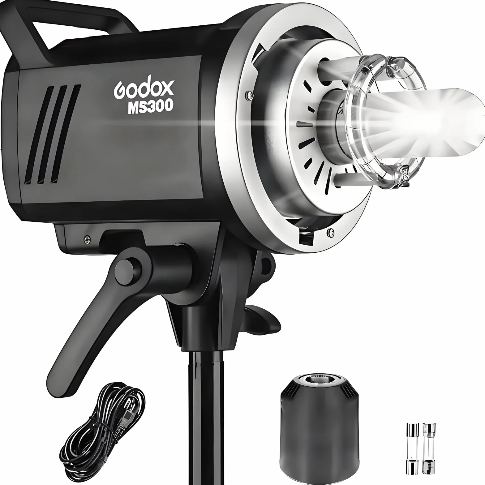 Godox MS300 Flash da Studio Compatto 300W 2.4G Wireless Monolight con Lampada Modellante da 150W, Eccezionale Stabilità di Potenza in Uscita Anti-preflash Montaggio Bowens 5600K CCT