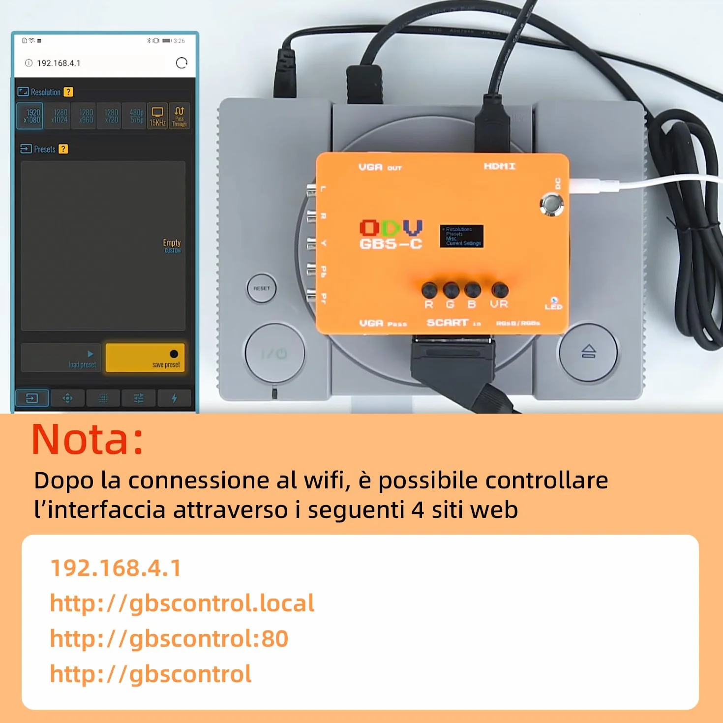 Mcbazel ODV-GBS-C Convertitore Scart a VGA/HDMI per Retro Gaming Console HDMI 720p/960p/1080p
