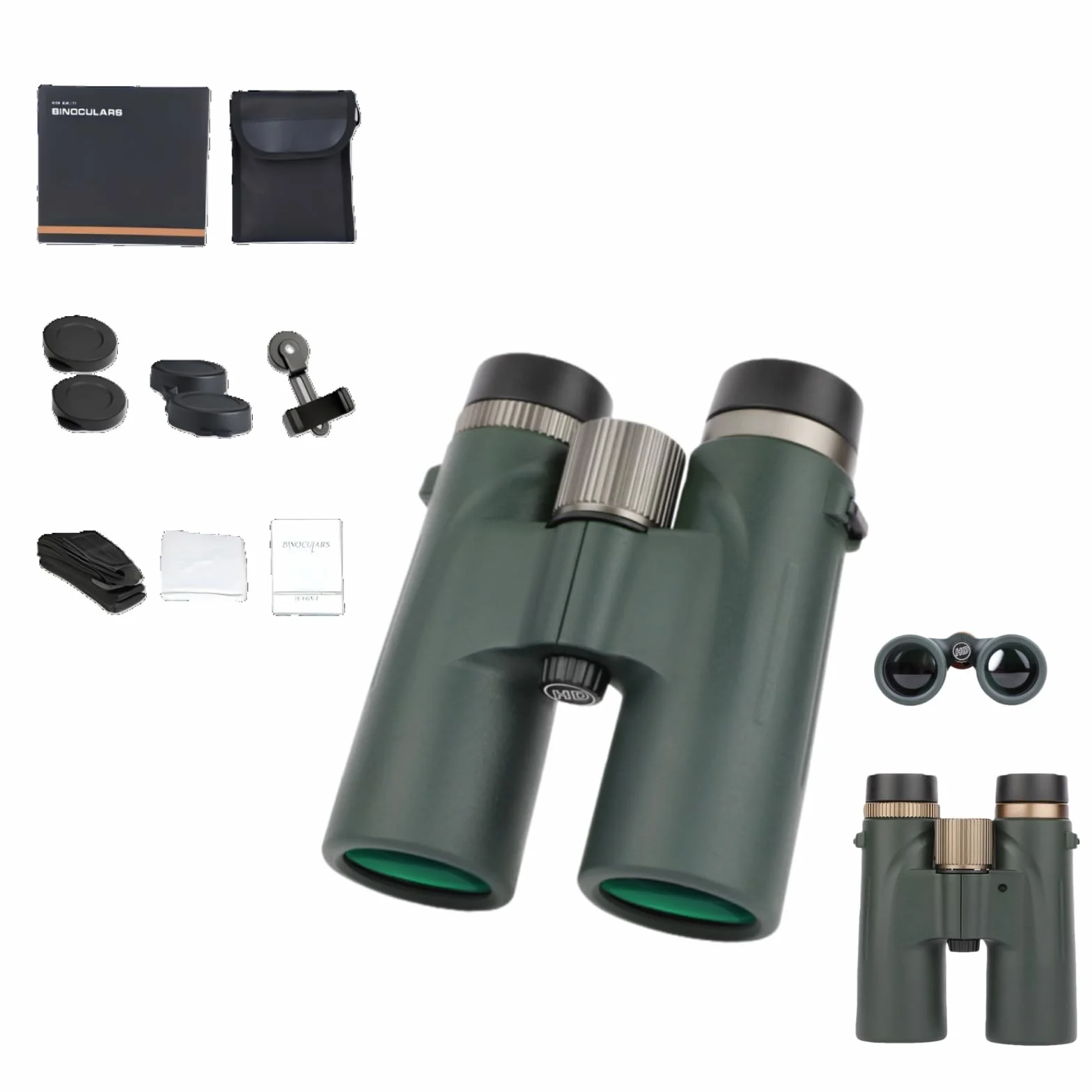 Bosco Ferngl¤Ser C9 12 x 42 Binocolo Originale ad Alta Risoluzione e Alto Ingrandimento Dispositivo di Visione Notturna per Adulti, Binocolo All-Round Outdoor per Ricerca Uccelli/Viaggi (nero)