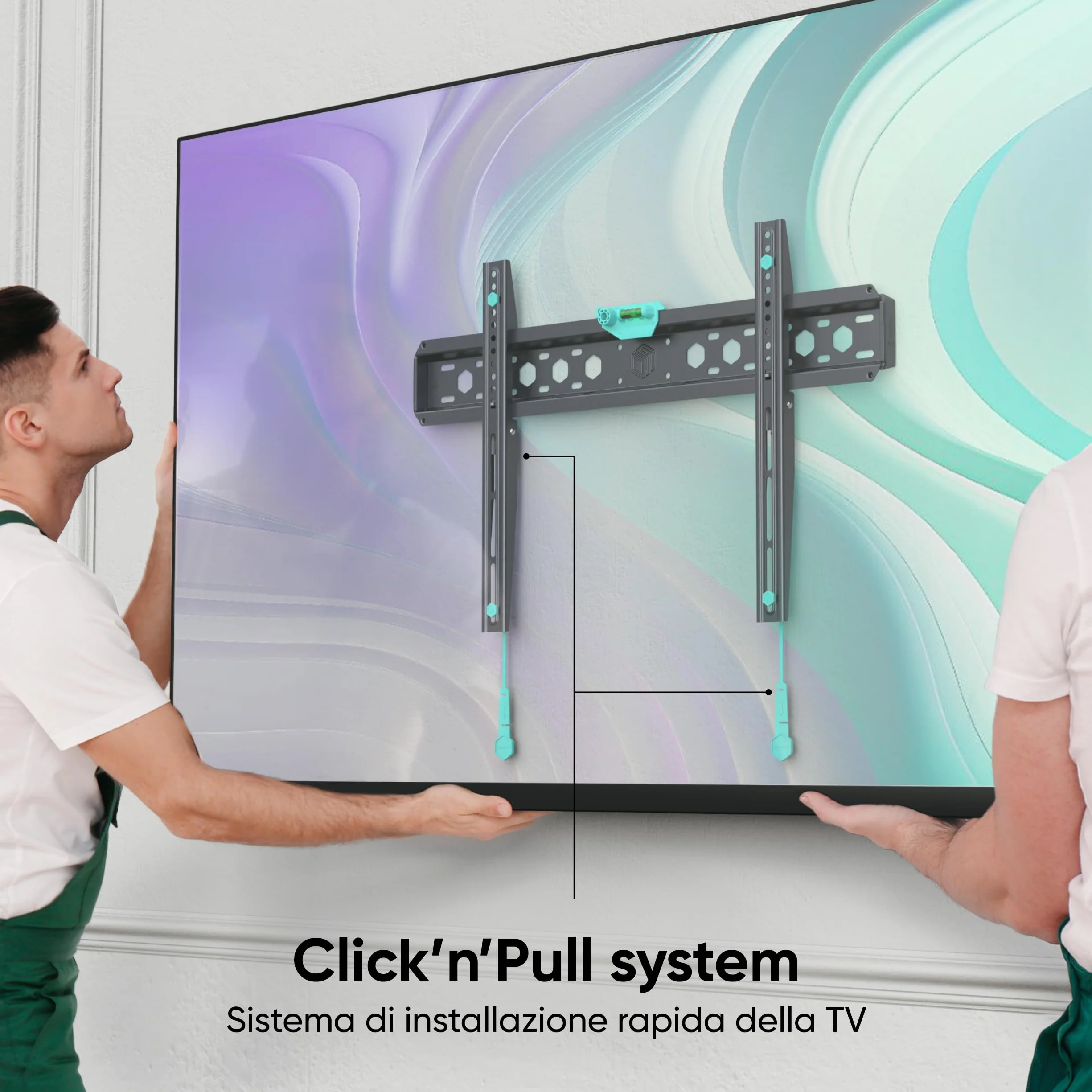 ONKRON Supporto TV Parete Fisso 43-85 pollici VESA 75x75-600x400 mm Carico 68,2 kg Nero