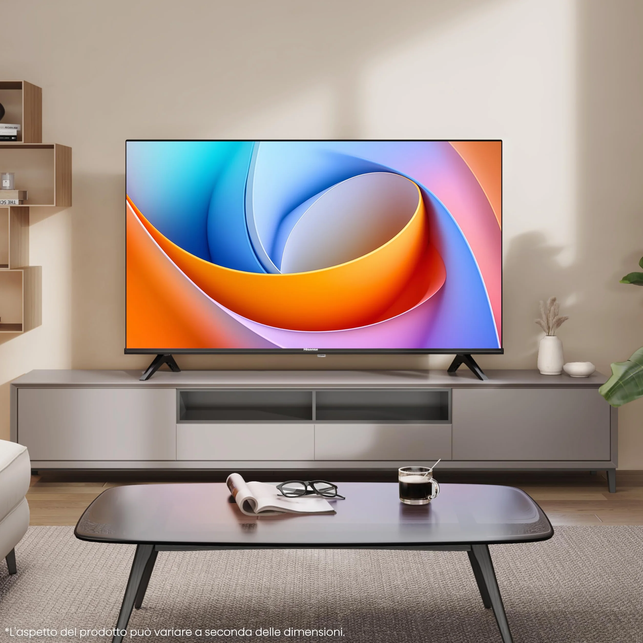 Hisense TV 32" HD Ready 2025 32E41QT, Smart TV VIDAA U8, Airplay2, Game Mode, Works with Alexa, Tuner DVB-T2/S2 HEVC 10, lativù, 32'', 2025 LED