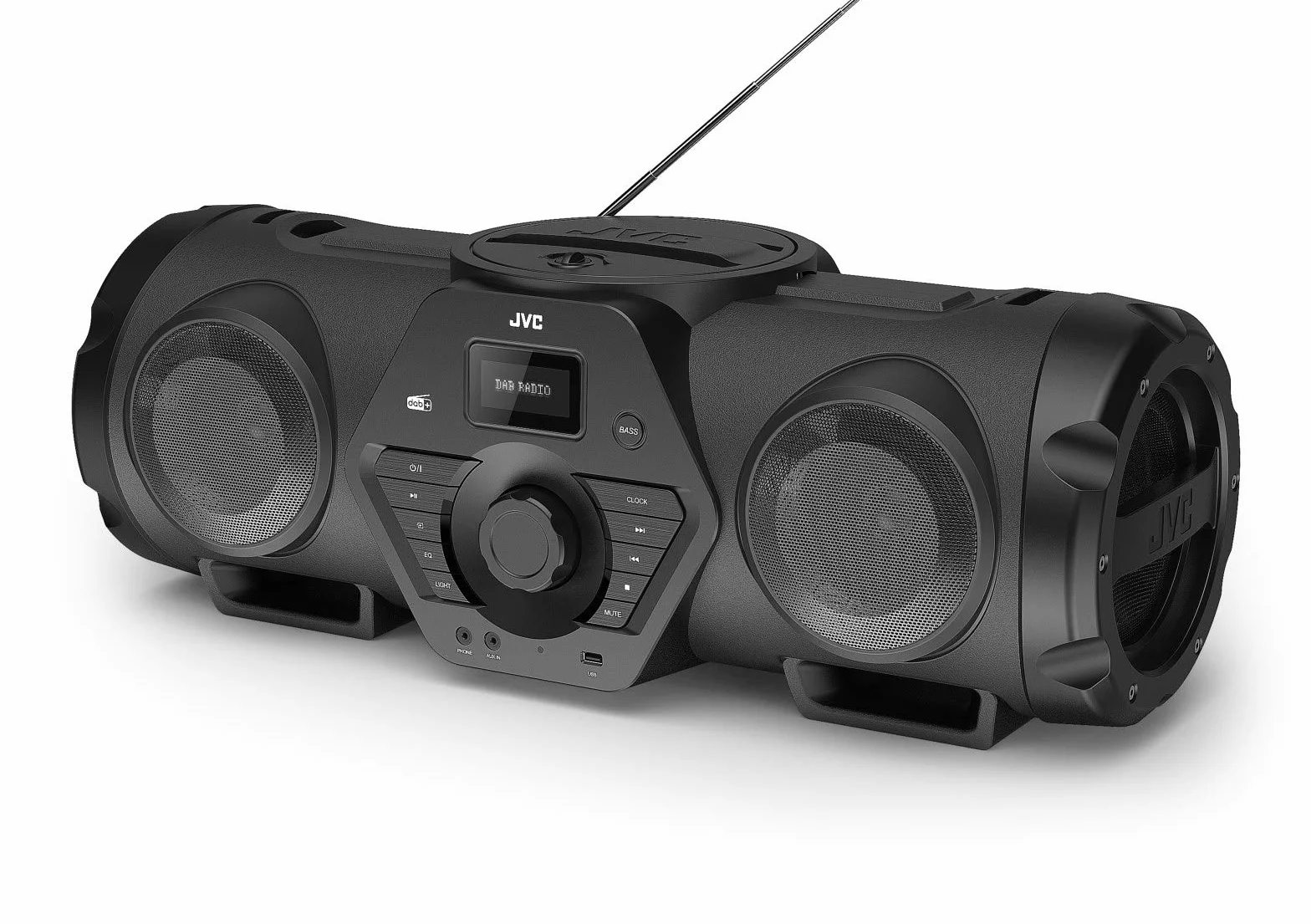 JVC RV-NB300DAB - Boomblaster con CD, USB, DAB+ e streming audio Bluetooth