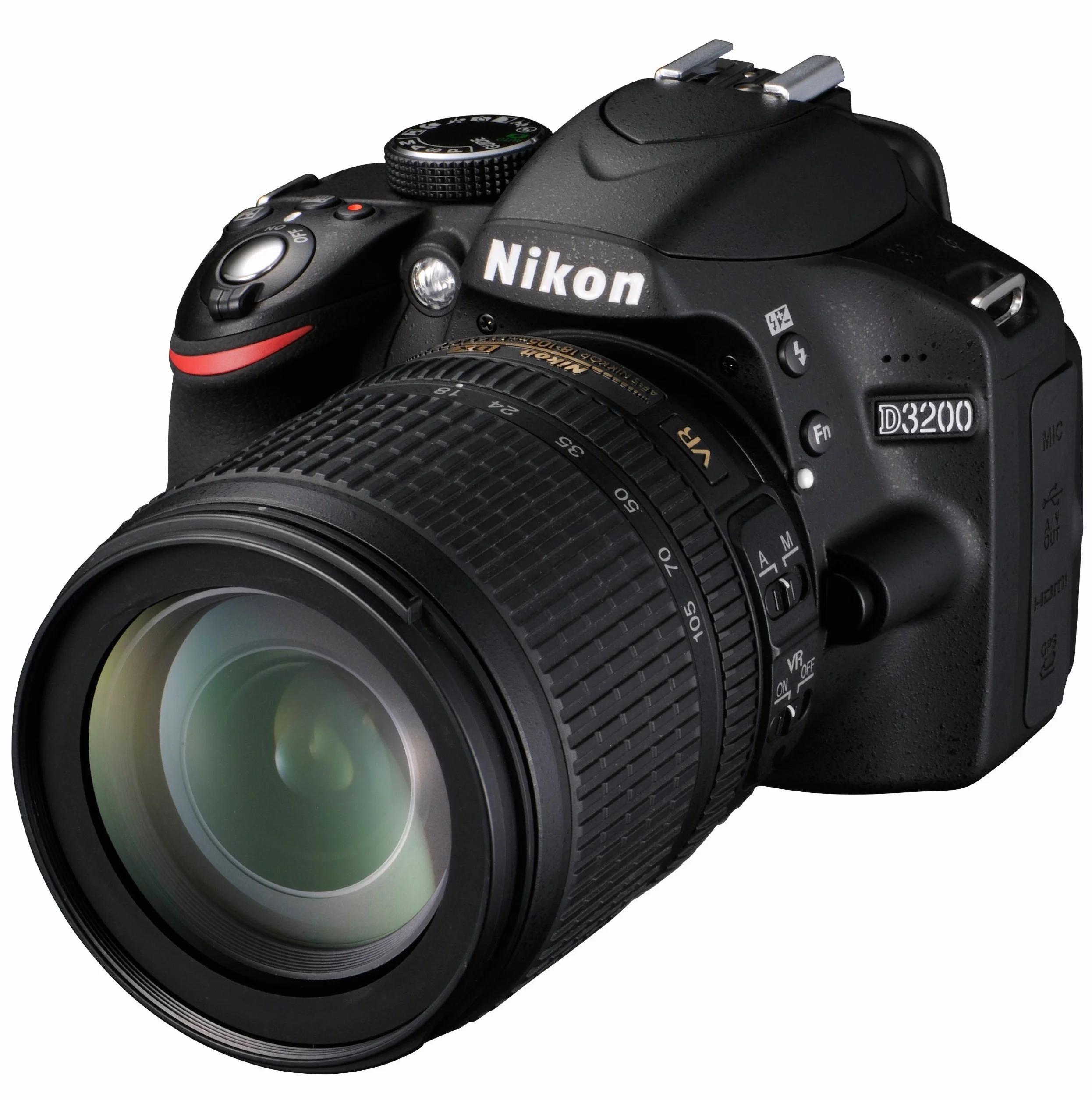 Nikon D3200 +18-105VR , Fotocamera Reflex, Colore Nero, Obiettivo incluso [Versione EU]