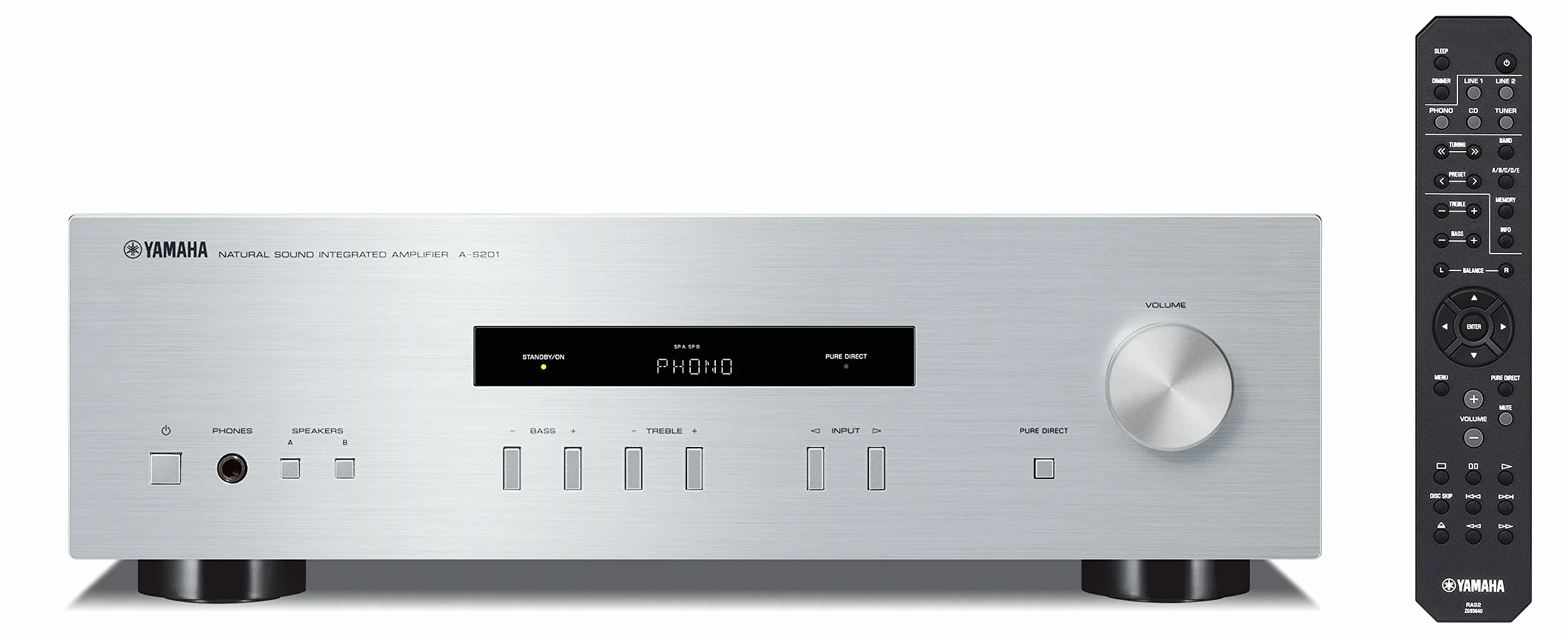 Yamaha A-S201 Amplificatore Integrato, Silver