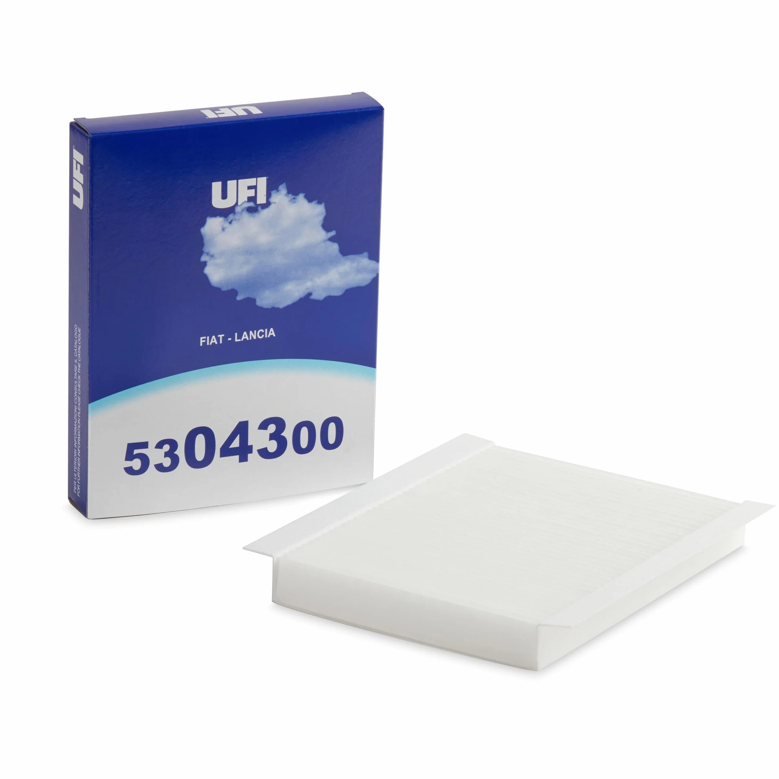 UFI Filters, Filtro Abitacolo Antipolline 53.043.00, Filtro Abitacolo per Ricambio, Adatto a Auto, Applicabile su Diversi Modelli Fiat e Lancia